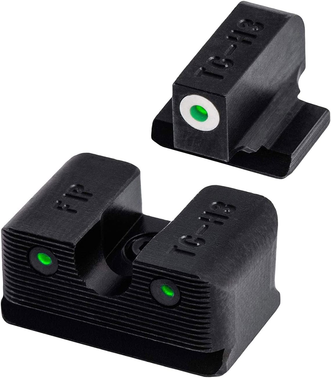 TRUGLO Tritium Pro Handgun Night Sights with Daylight White Dots Night Tritium Dots & White Focus Lock Front Ring Durable Compact Night Sights Compatible with FN Handguns