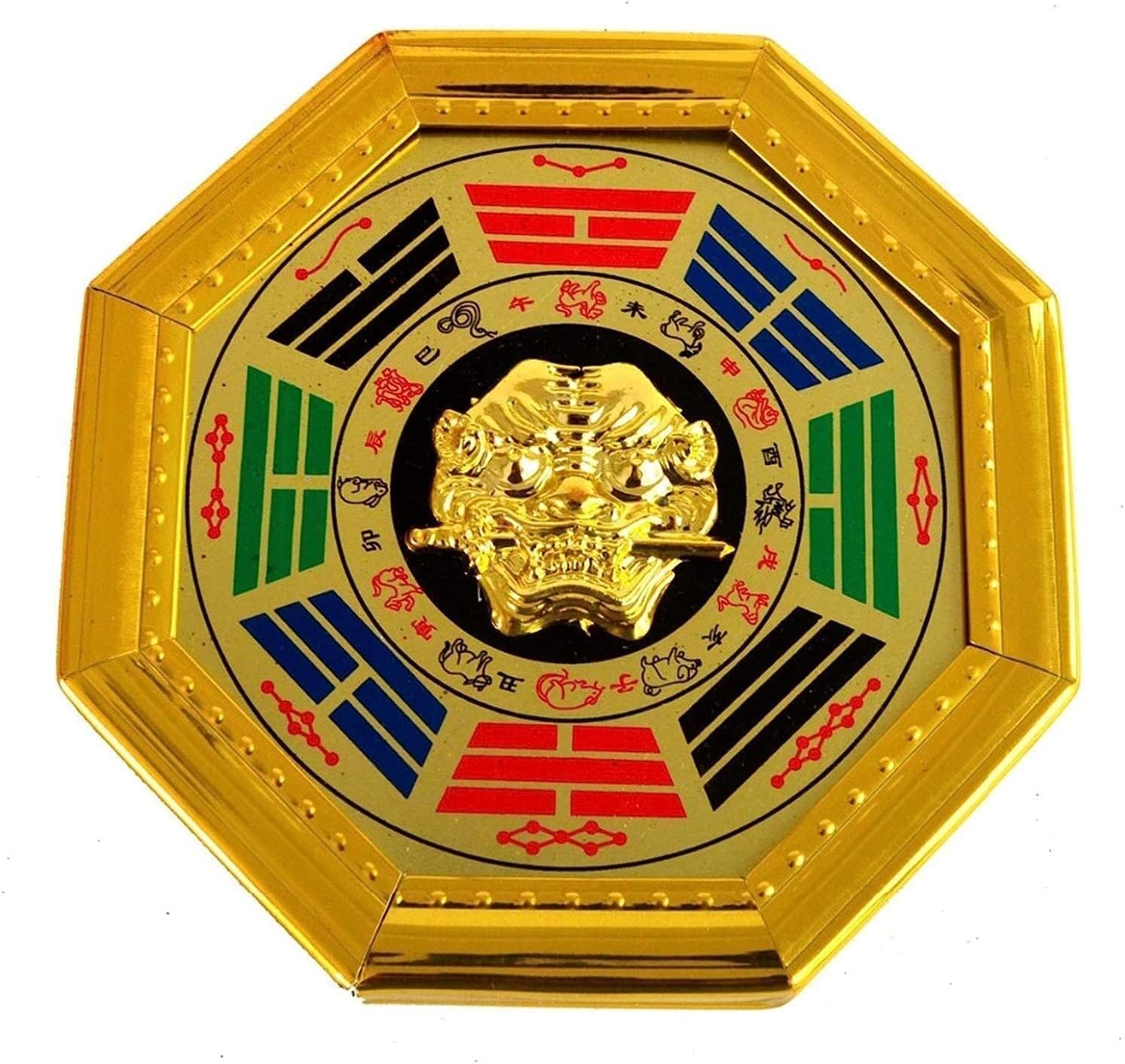 YATUOPNG Bagua Mirror Feng Shui Metal For Bringing Balance And Protections 4.7 Inch Chinese Mirrors