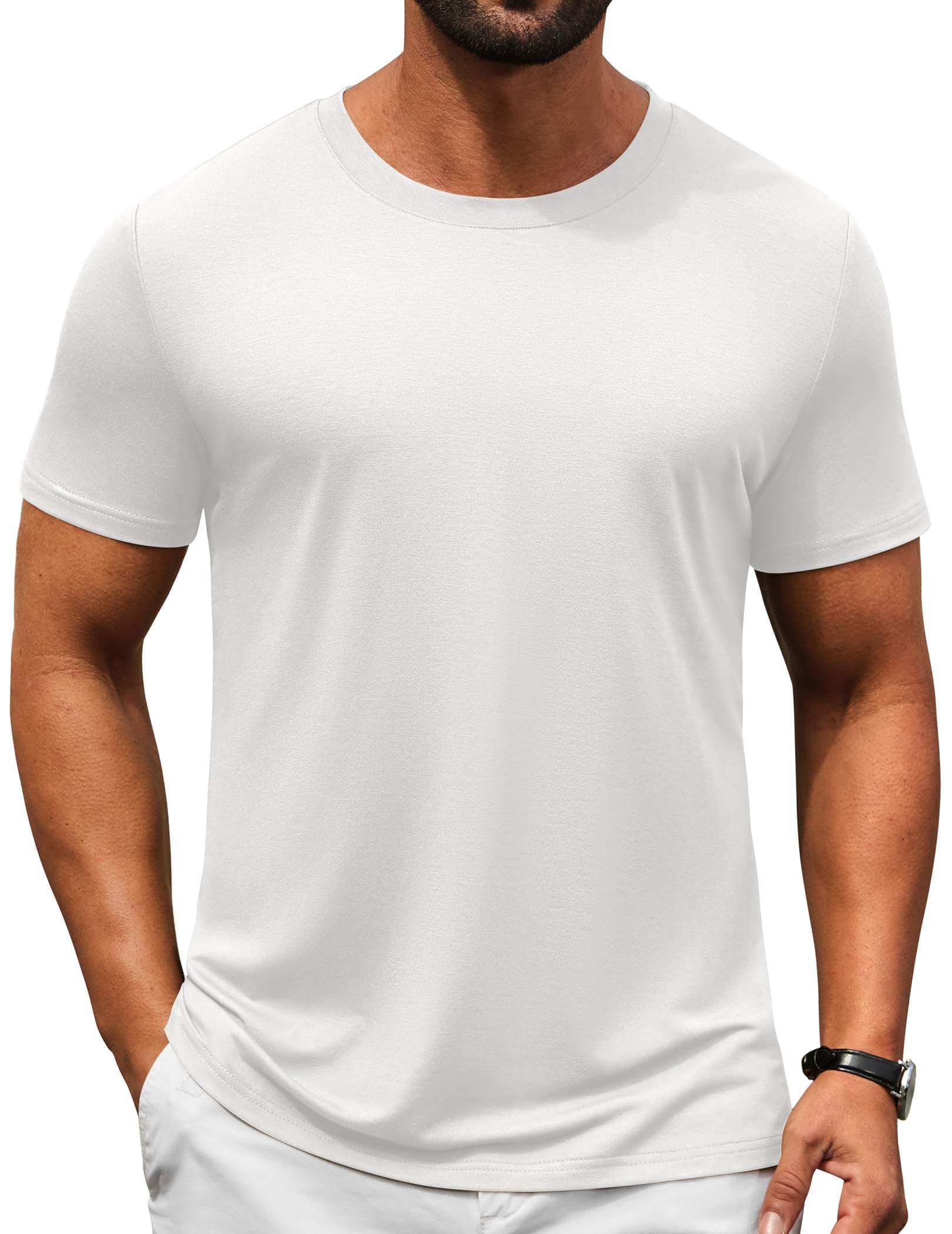 COOFANDY Mens T-Shirts Short Sleeve Crew Neck T Shirts Casual Classic Basic Tee Shirts