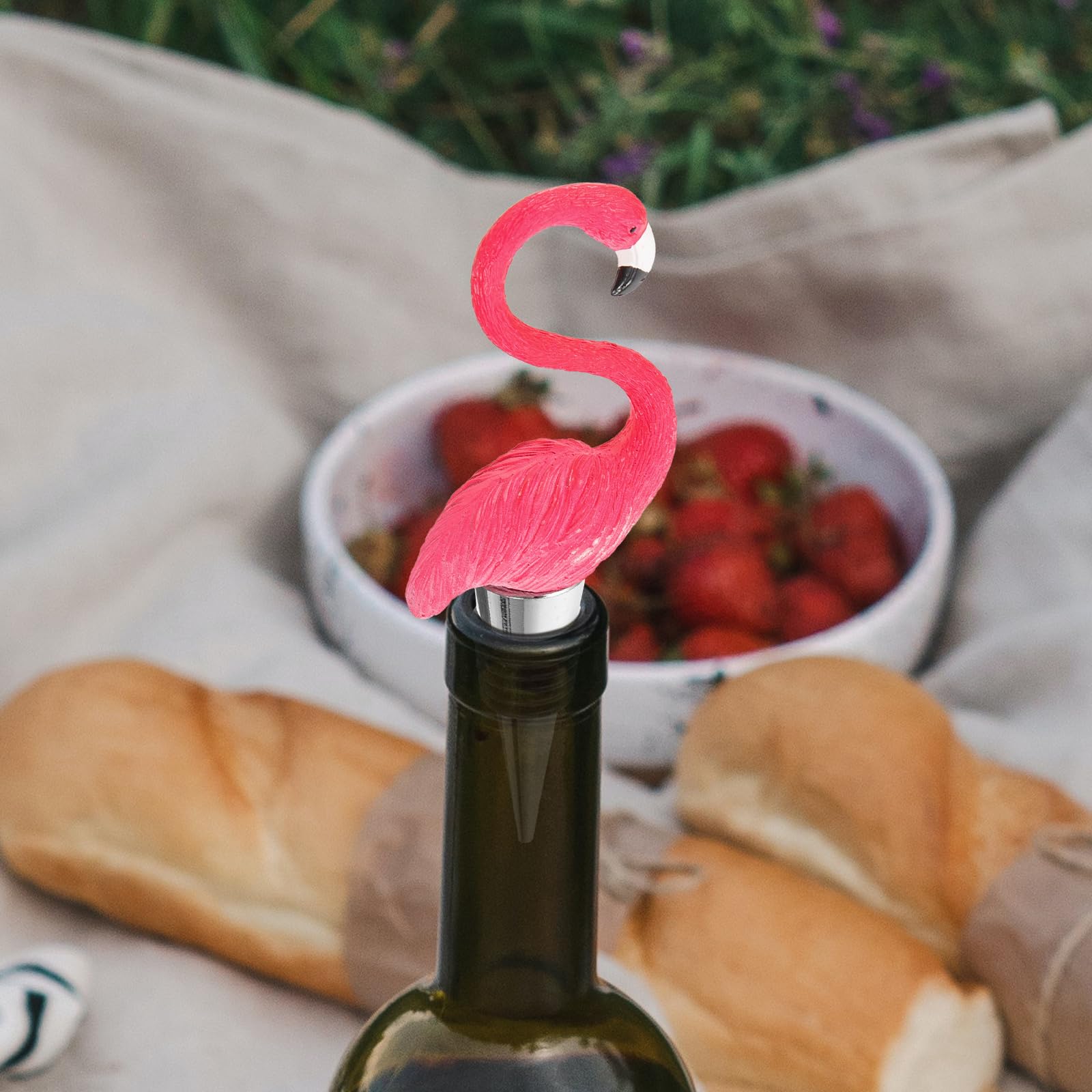 Bouchon à Vin Flamant Rose : Cadeau Vintage Pour Amateur D