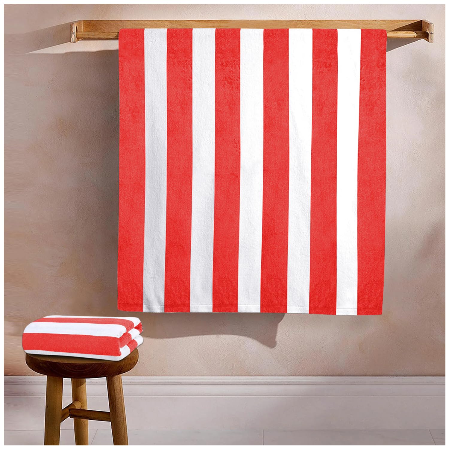 GC GAVENO CAVAILIA Microfiber Beach Towel Large - Super Absorbent Sand Free Beach Towels - Extra Large Beach Towel for Adults (100x200 cm) - Soft, Compact, Lightweight (1 Piece) - Red