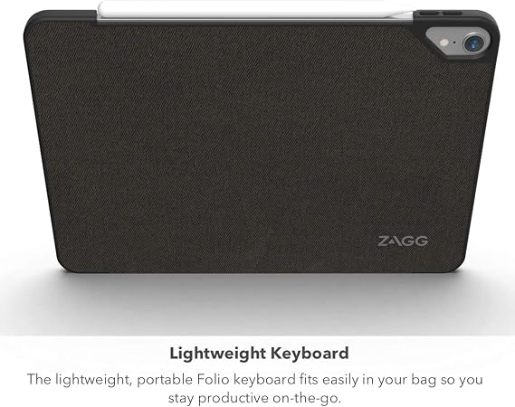 ZAGG Folio Keyboard - Backlit Tablet Keyboard and Case - Made for iPad Pro 11 (2018) - Black (103002357)