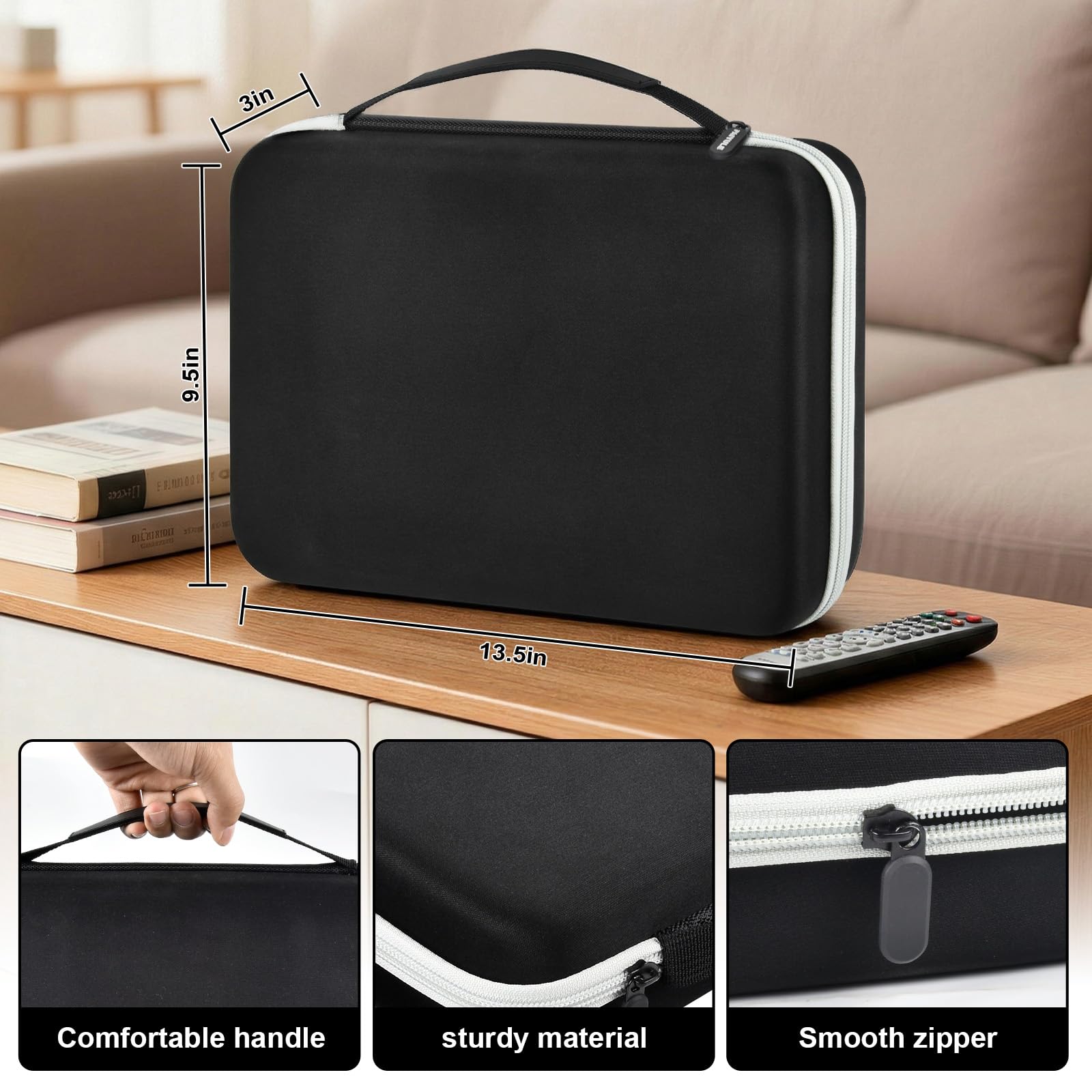 Batteriebox Aufbewahrung Batterien Tasche Case Variety Pack Organizer Batteriekasten mit Tester hält 140+ AA, AAA, C, D, 9V, cr1632, cr2016,Lithium 3V Knopfbatterien Caddy Container (Schwarz)