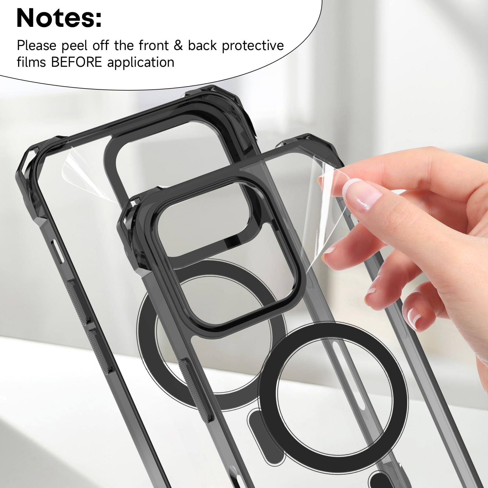 Crossbody Lanyard Clear Magnetic Case For IPhone 16 15 Plus 14 13 12 Pro Max 11 Acrylic Hard PC Back Cover,Pink,for IPhone 16 Pro