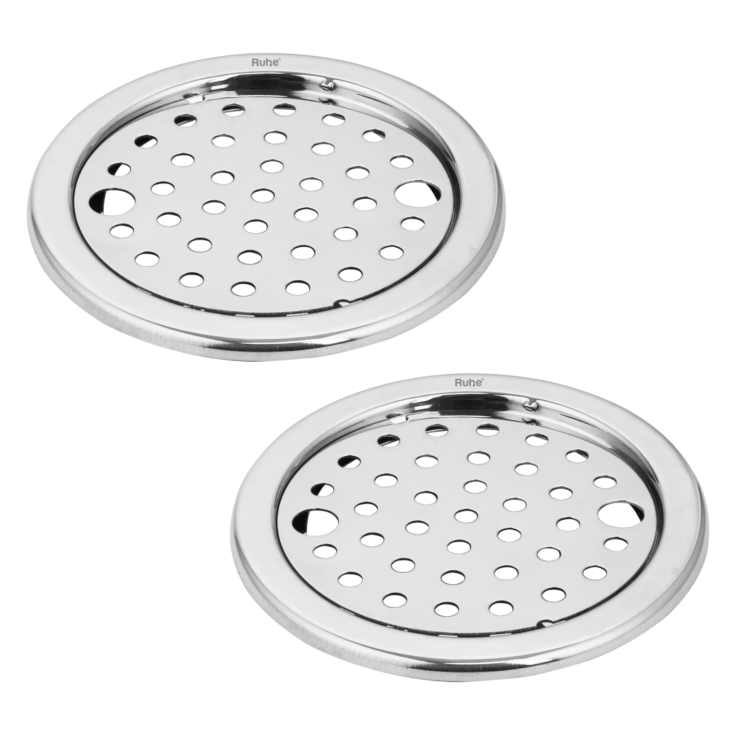 Ruhe® Floor Drainer | Premium Grade Stainless Steel Plain Round Jali & Lock Floor Drainer/Jali Pack of 2 (5 Inch) (B0BMVKTPLL) Amazon Price History, Amazon Price Tracker