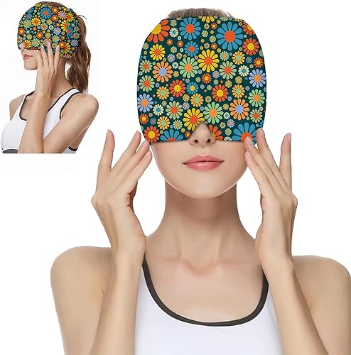 Miniatura 1 de Sombrero de cabeza para migraña, sombrero de cabeza de hielo, para aliviar el dolor de cabeza, gorro de hielo, máscara para el dolor de cabeza,