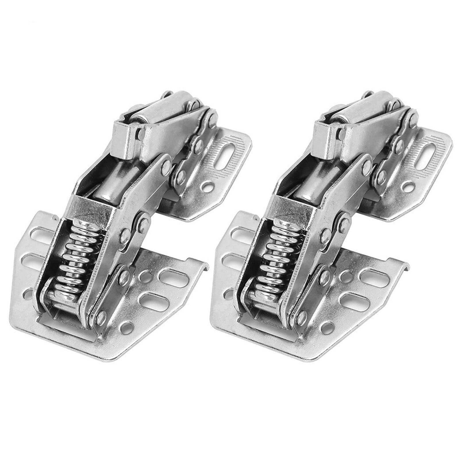 AUNANGLJSCS 2pcs Cabinet Door Hinges, 90 Degree Non-drilled Hydraulic, Soft Closing, Kitchen Furniture Hardware Accessories