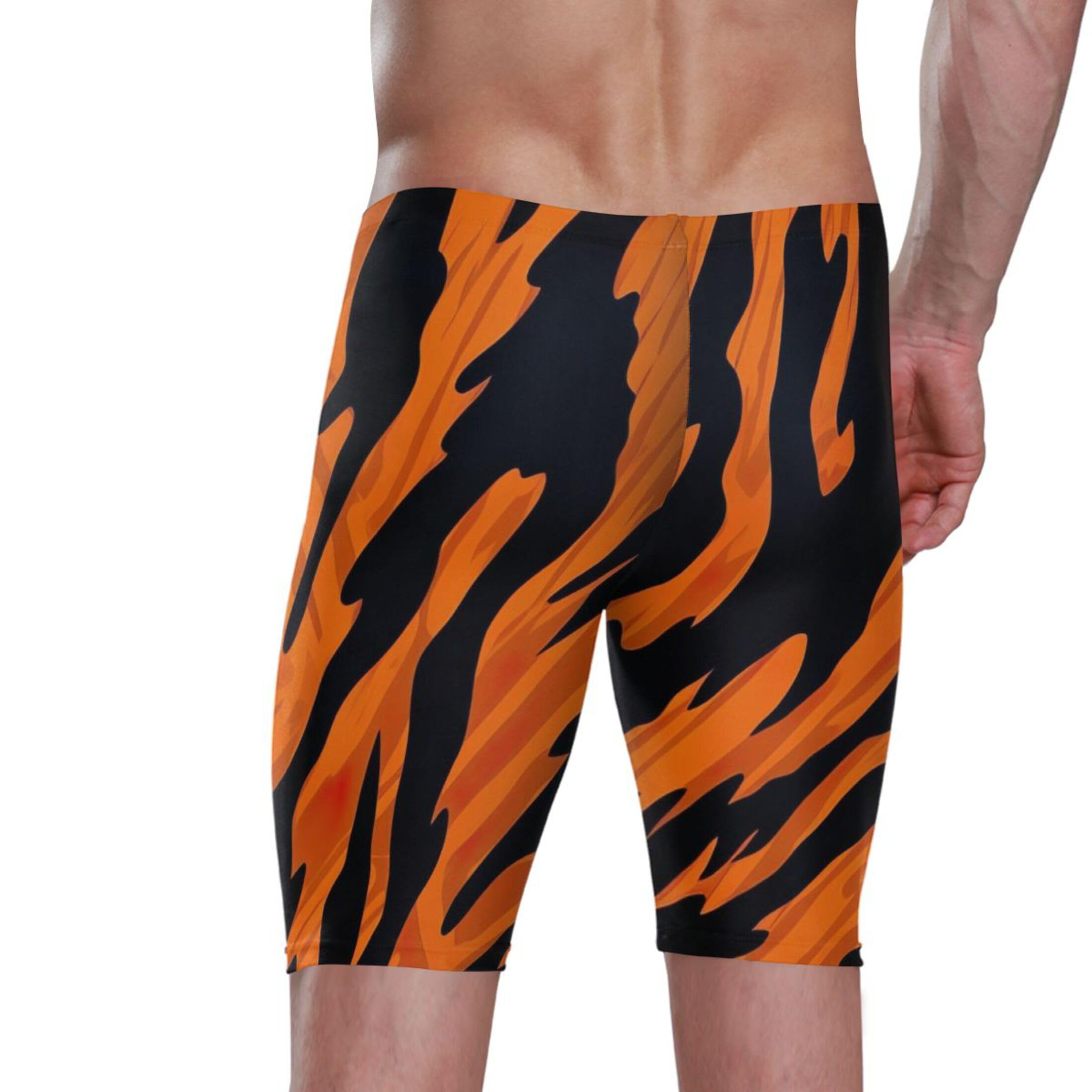 UMIRIKO Tiger Stripe Men's Swim Jammers Racing & Training Swimsuit Fast, Flexible,Comfortable XXXL B0402161, 3X-Large