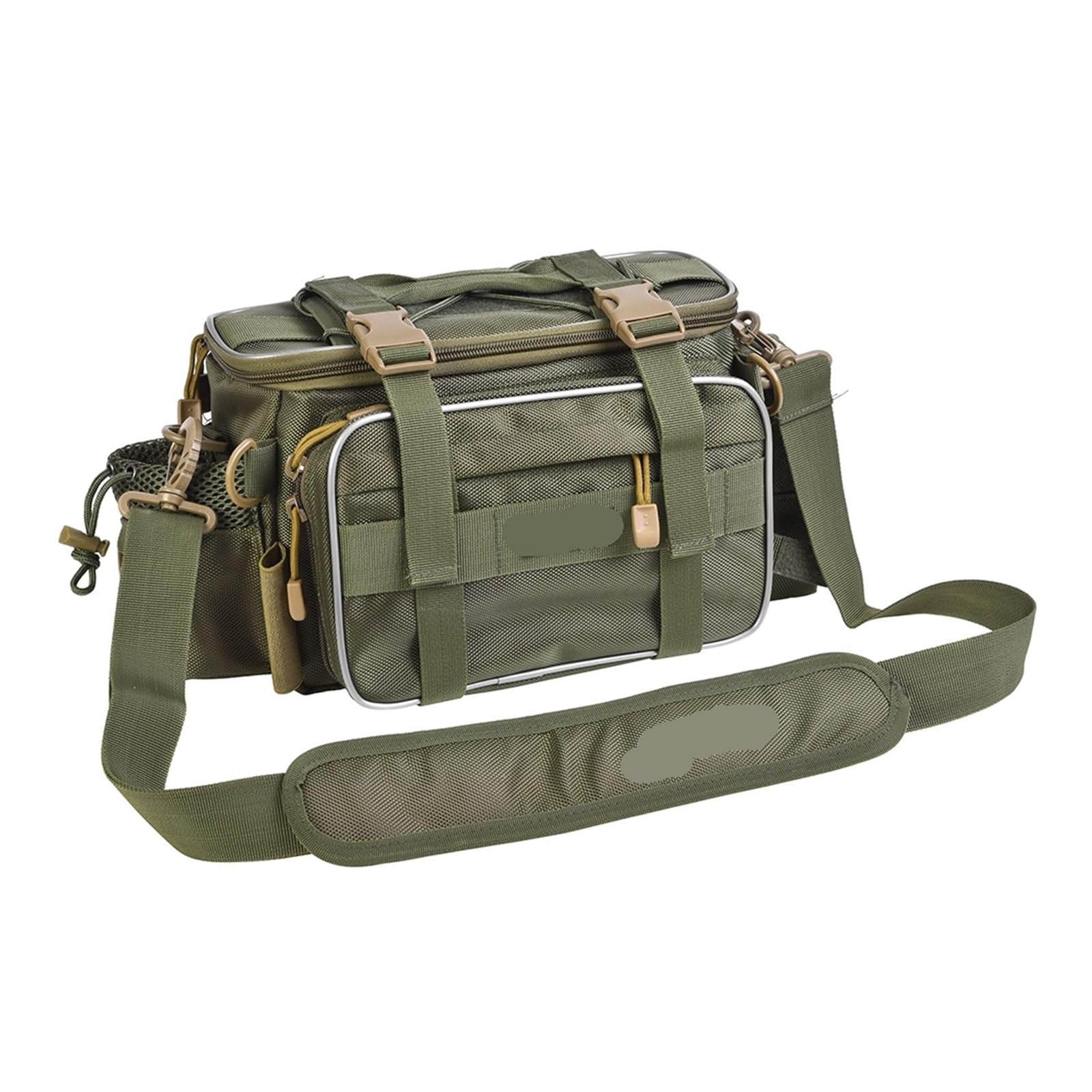 Borsa da Pesca Borse da Pesca, Sport all'Aria Aperta, Gilet Monospalla, Borsa Porta Esche da Pesca, Mulinello, con Scatola for Attrezzi(Black)
