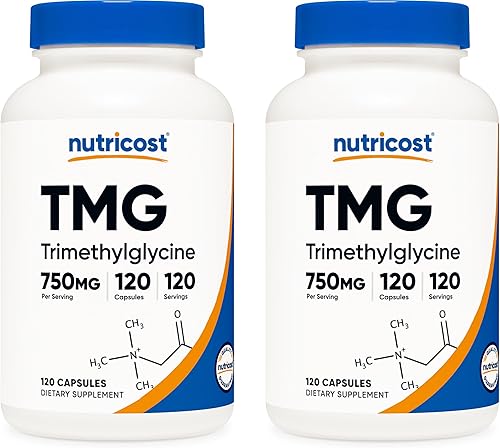 Nutricost TMG 750mg, 120 Cápsulas (2 Botellas)