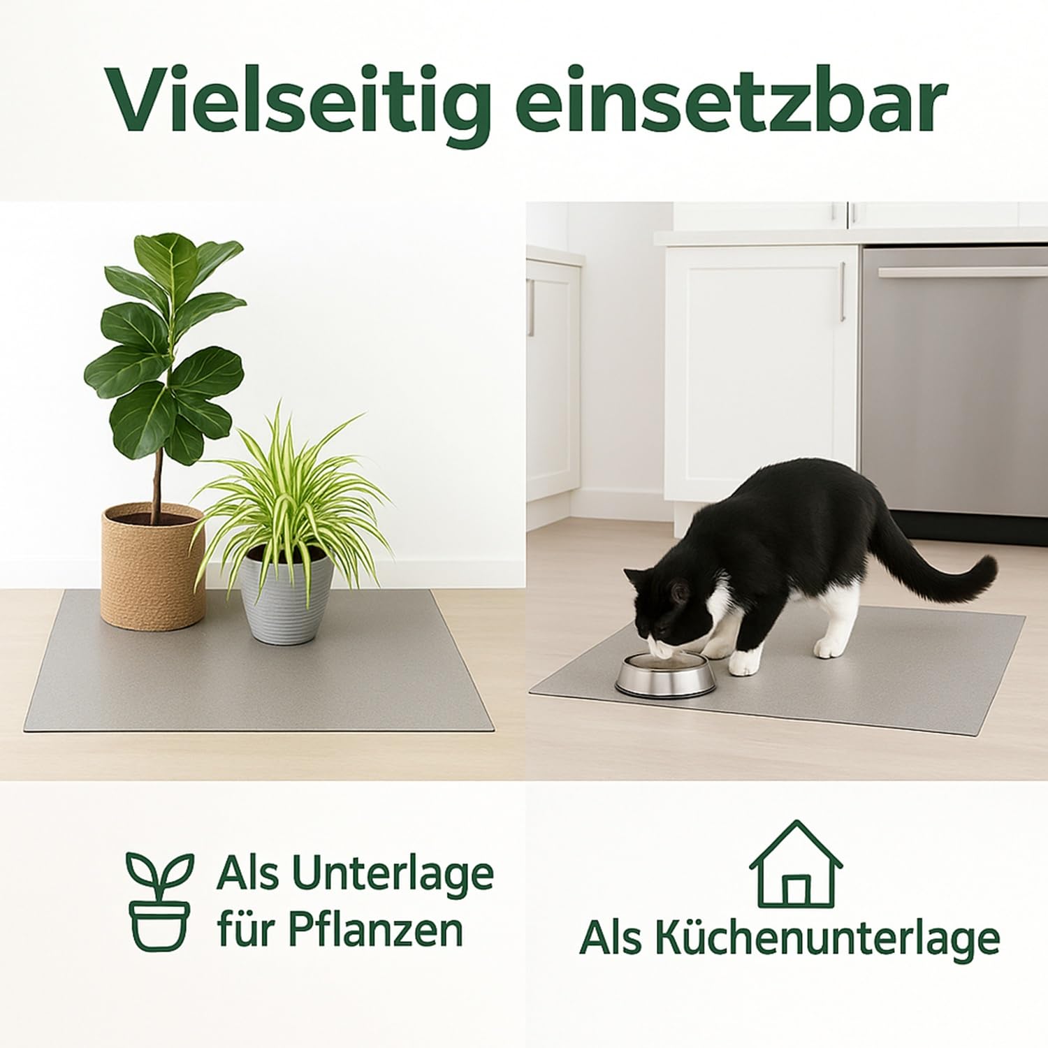 Bodenschutzmatte Transparent PVC Stärke 2 mm Breite 1 m Individuelle Länge Zuschneidbar Bürostuhl rutschfest Schreibtischunterlage 2,00 m x 1,00 m Transparent