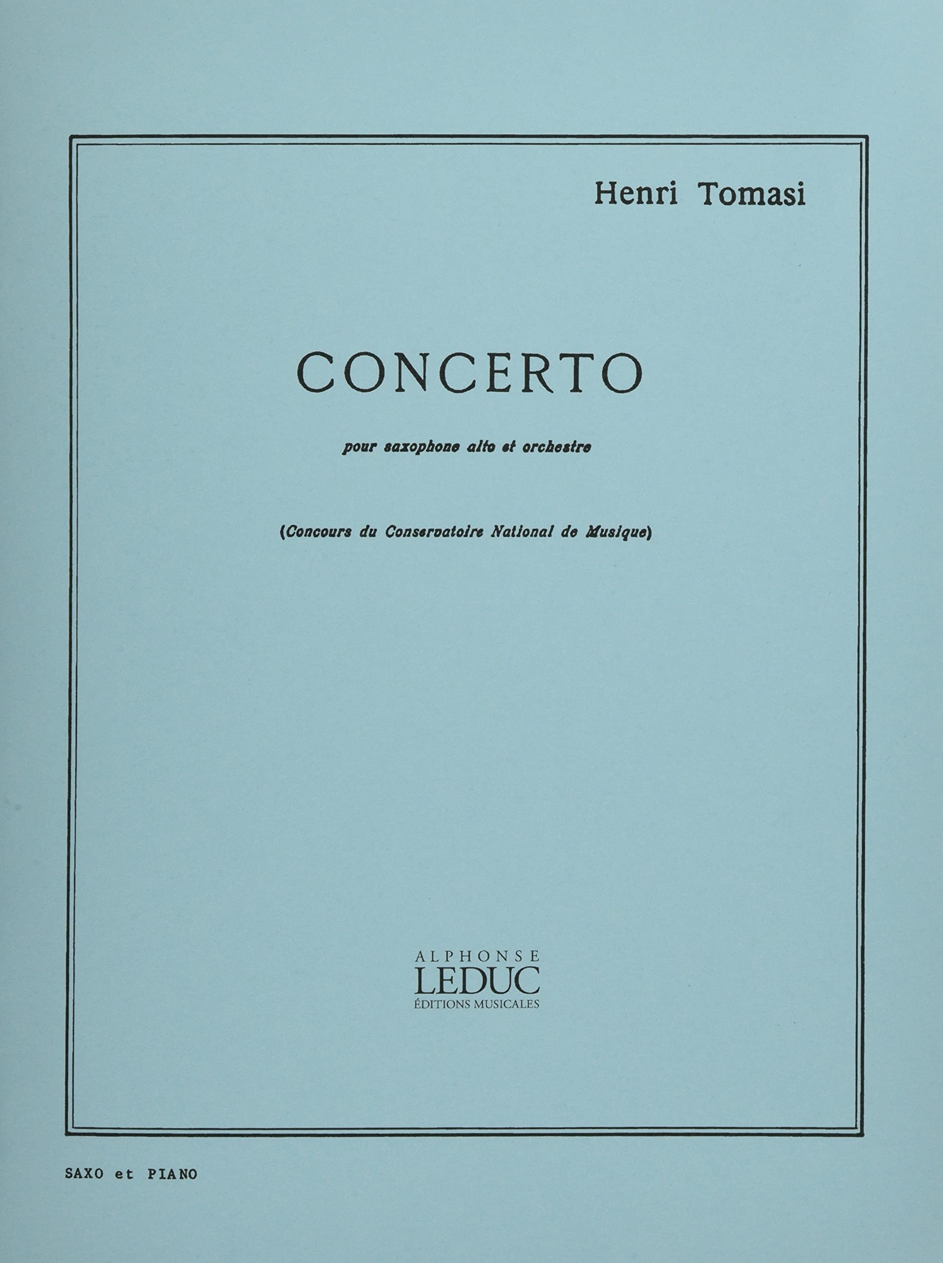Concerto (Saxophone Orchestre) Saxophone Et Piano