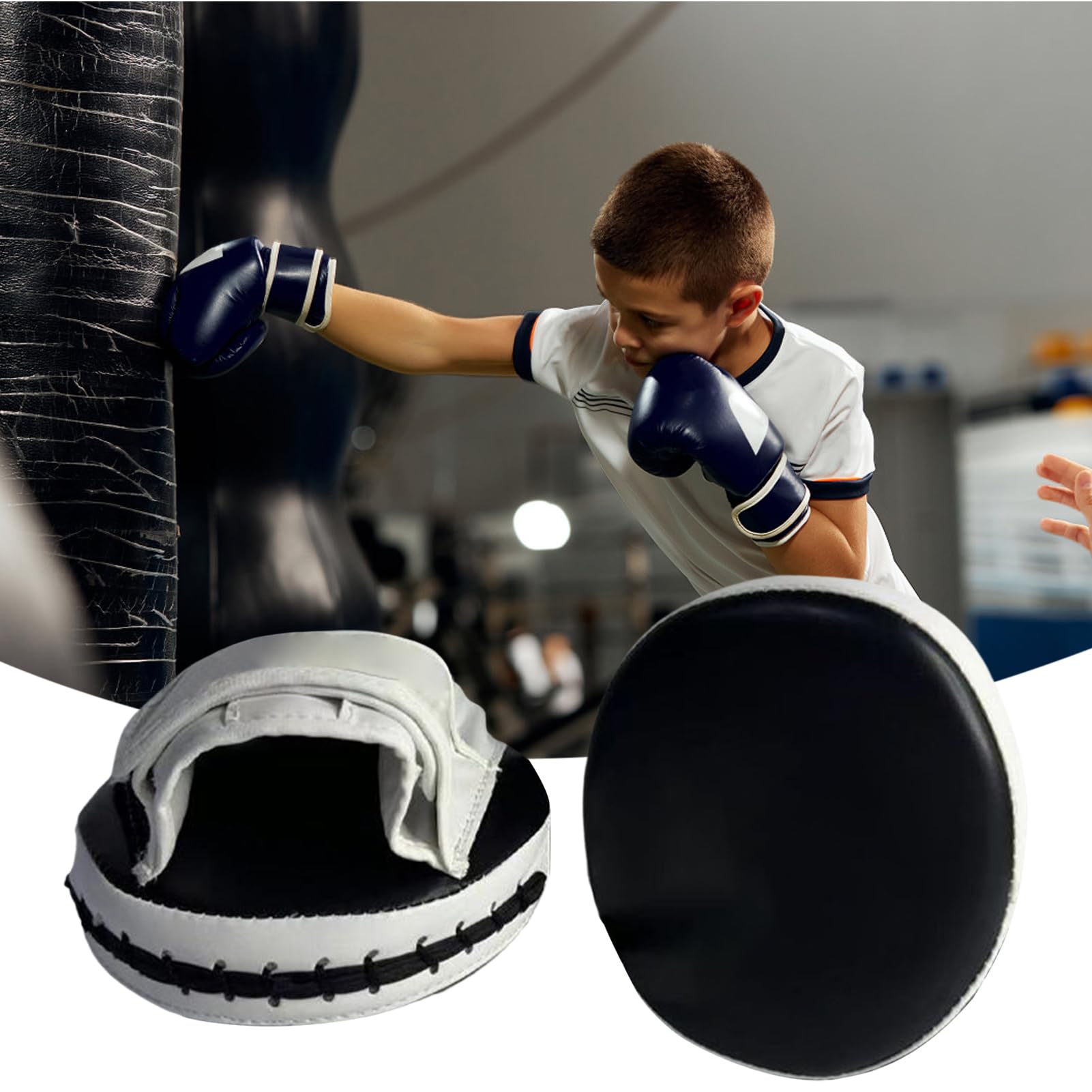 Guantoni da boxe – Shock Absorption Kickboxing Strike Shield, guanti da boxe durevoli per bambini, uomini e donne, perfetti per combattenti professionisti, appassionati di fitness, allenamento di arti