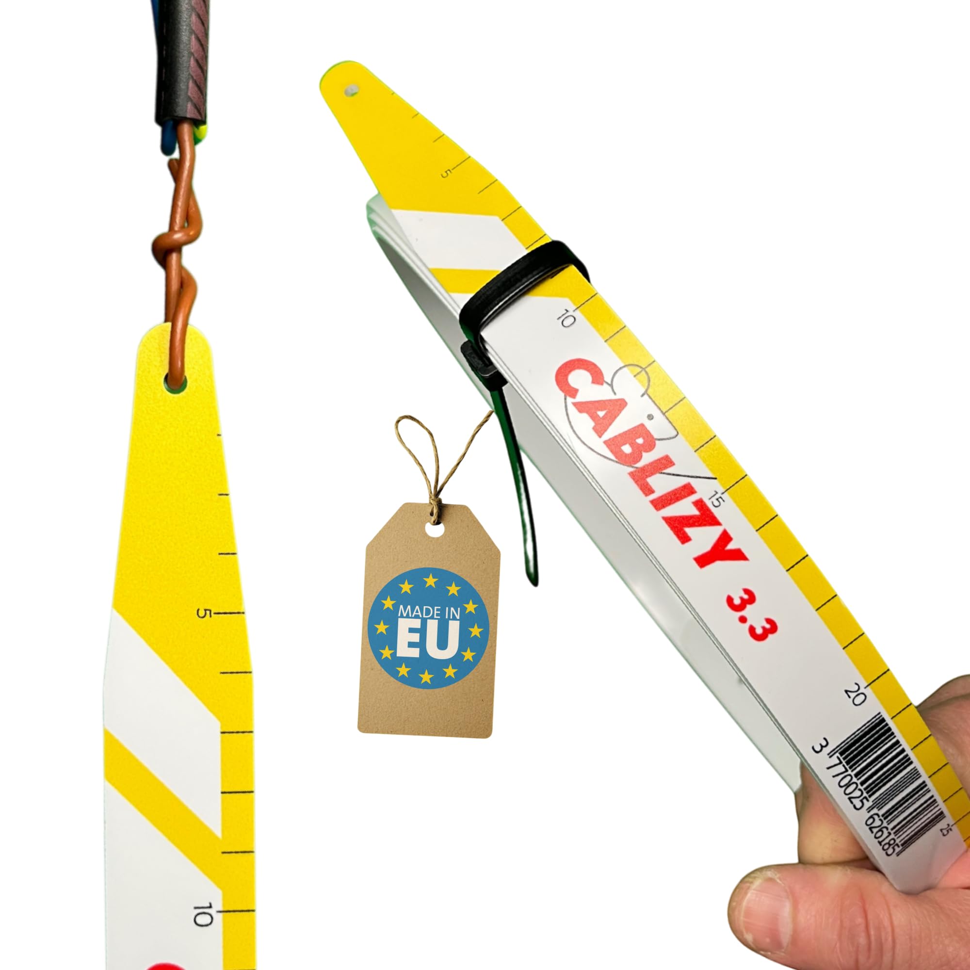 Kabeleinziehhilfe 3m | Flexibles Kabel Einziehband für Elektriker & Handwerker | Werkzeug für Kabeldurchzug in Leerrohren, Decken, Wänden & engen Bereichen