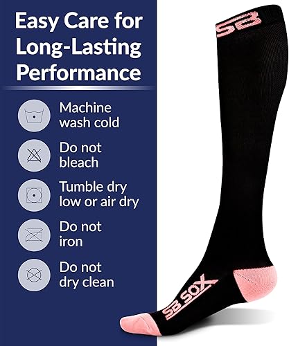 Miniatura 7 de SB SOX - Calcetines de compresión (20-30 mmHg) para hombres y mujeres - Calcetines de compresión para usar todo el día, mejoran el flujo sanguíneo y