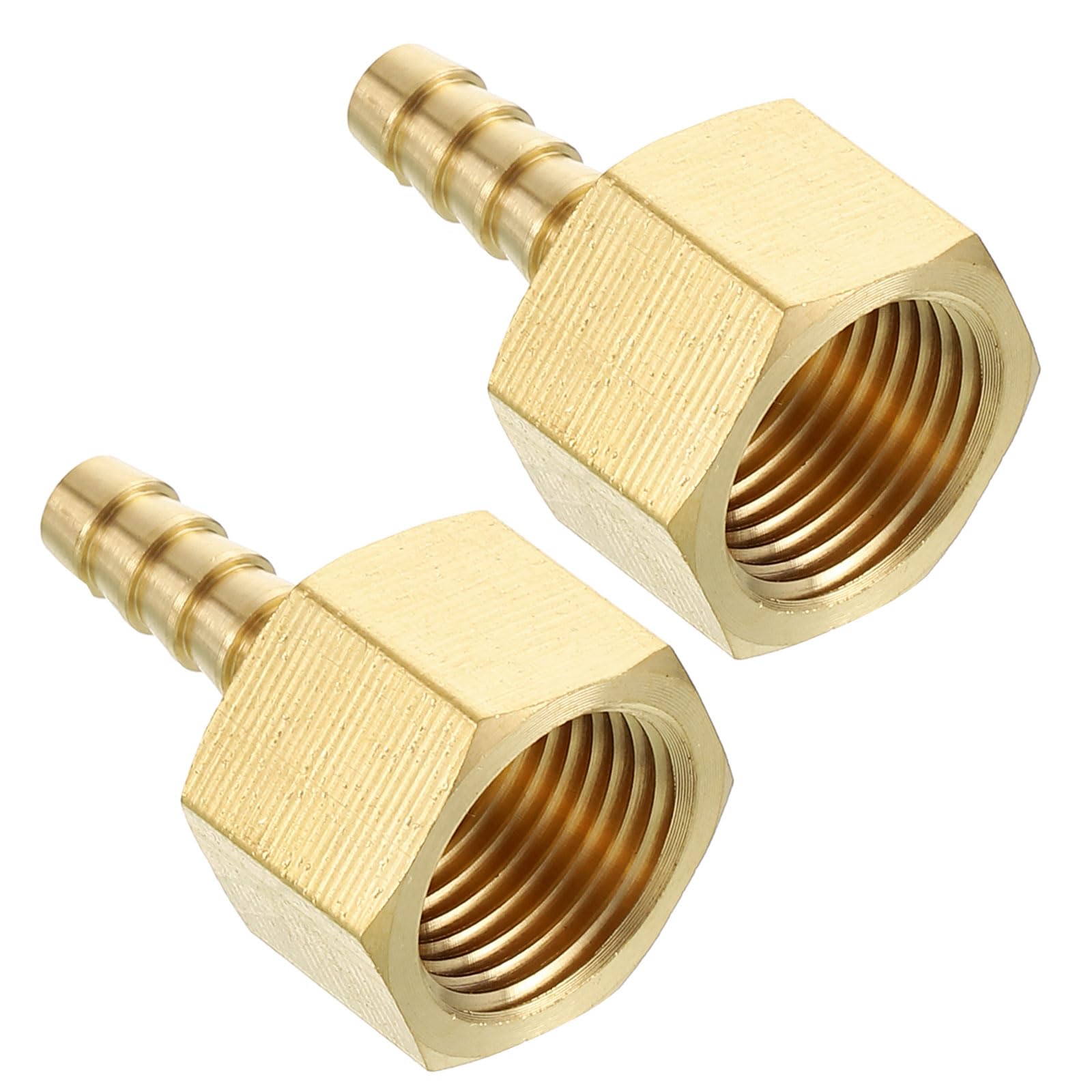Kozelo 2pcs Brass Hose Barb Fittings 7mm Hose Barb to 10mm NPT Female — image 1