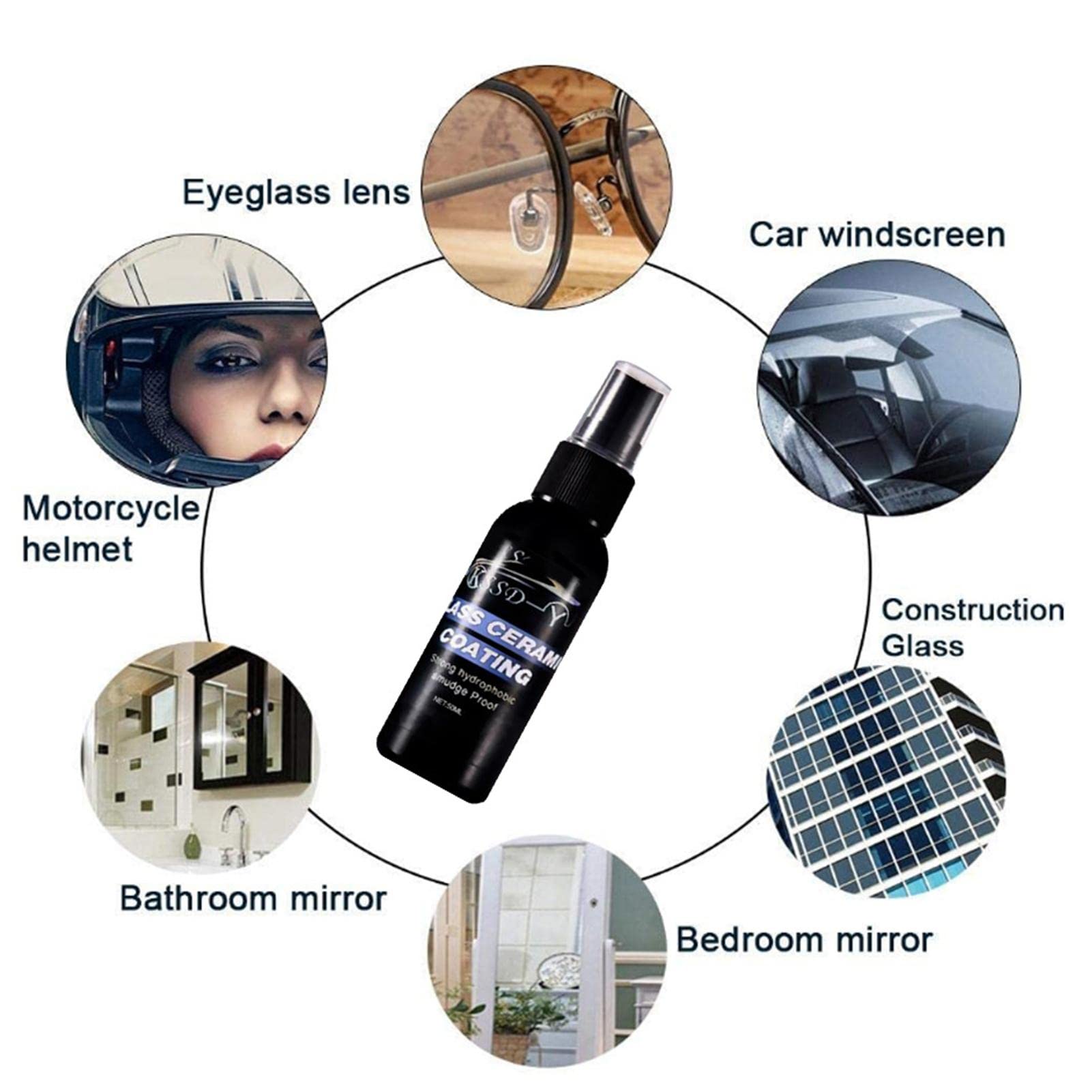 DEWU Auto-Glasspray, Wasserdicht, Wasserabweisend, Reinigungsspray