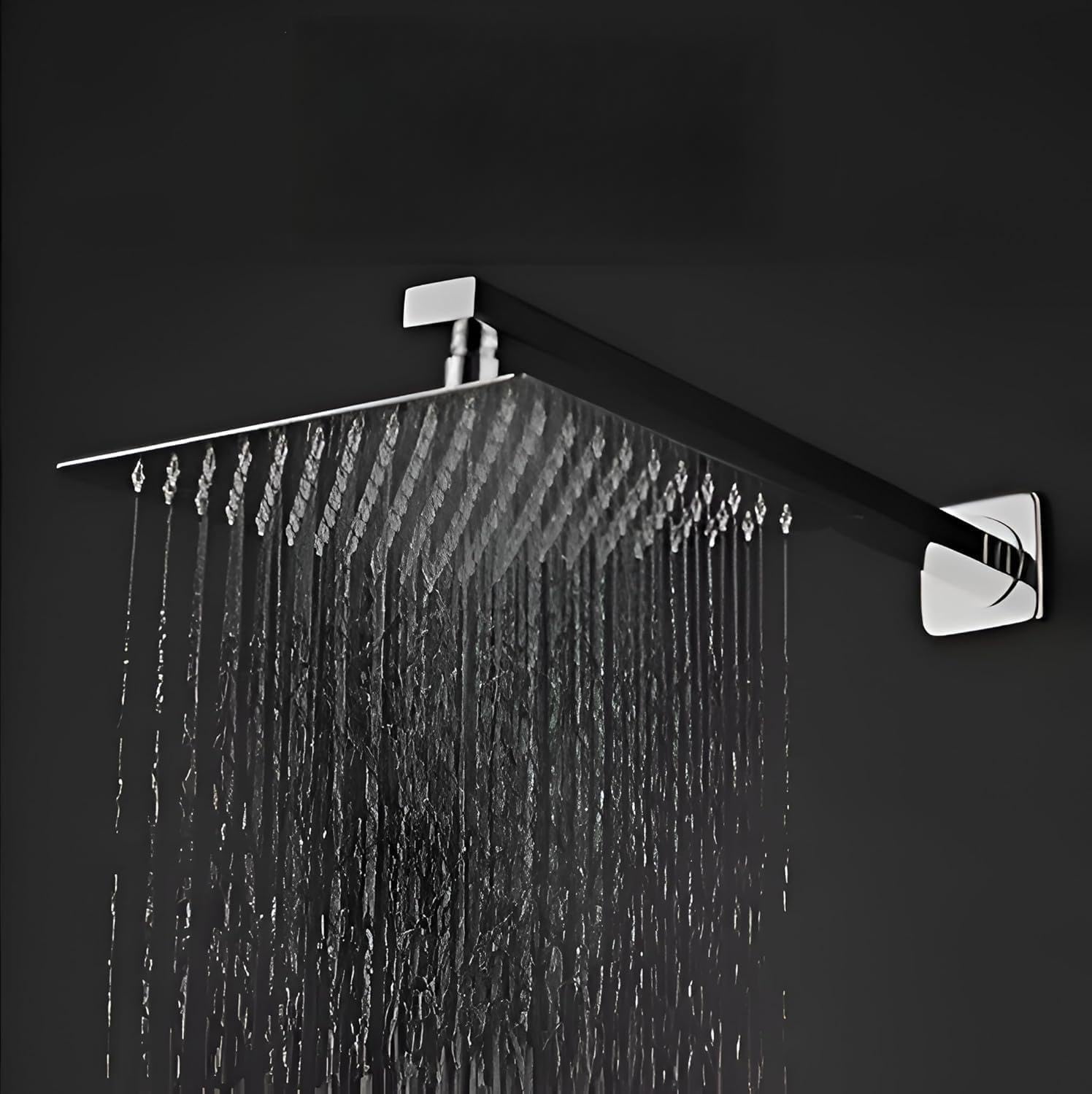 Kyari Extra Heavy 6x6 Inch Ultra Slim Shower Head with Heavy Duty Arm | High-Pressure Chrome Finish Shower Set | Pack of 1-image-37