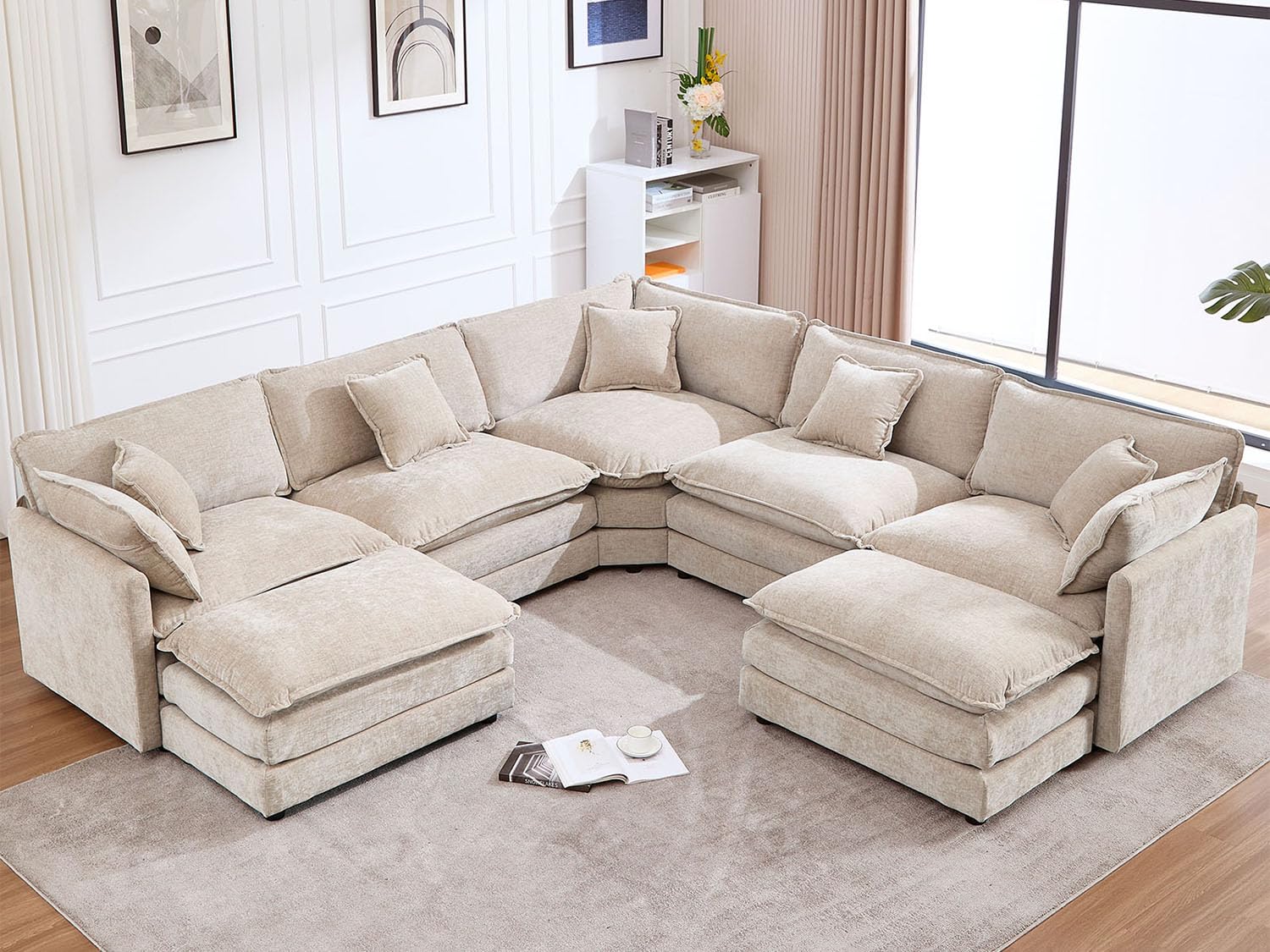GNIXUU Oversized Modular Cloud Sectional Couch