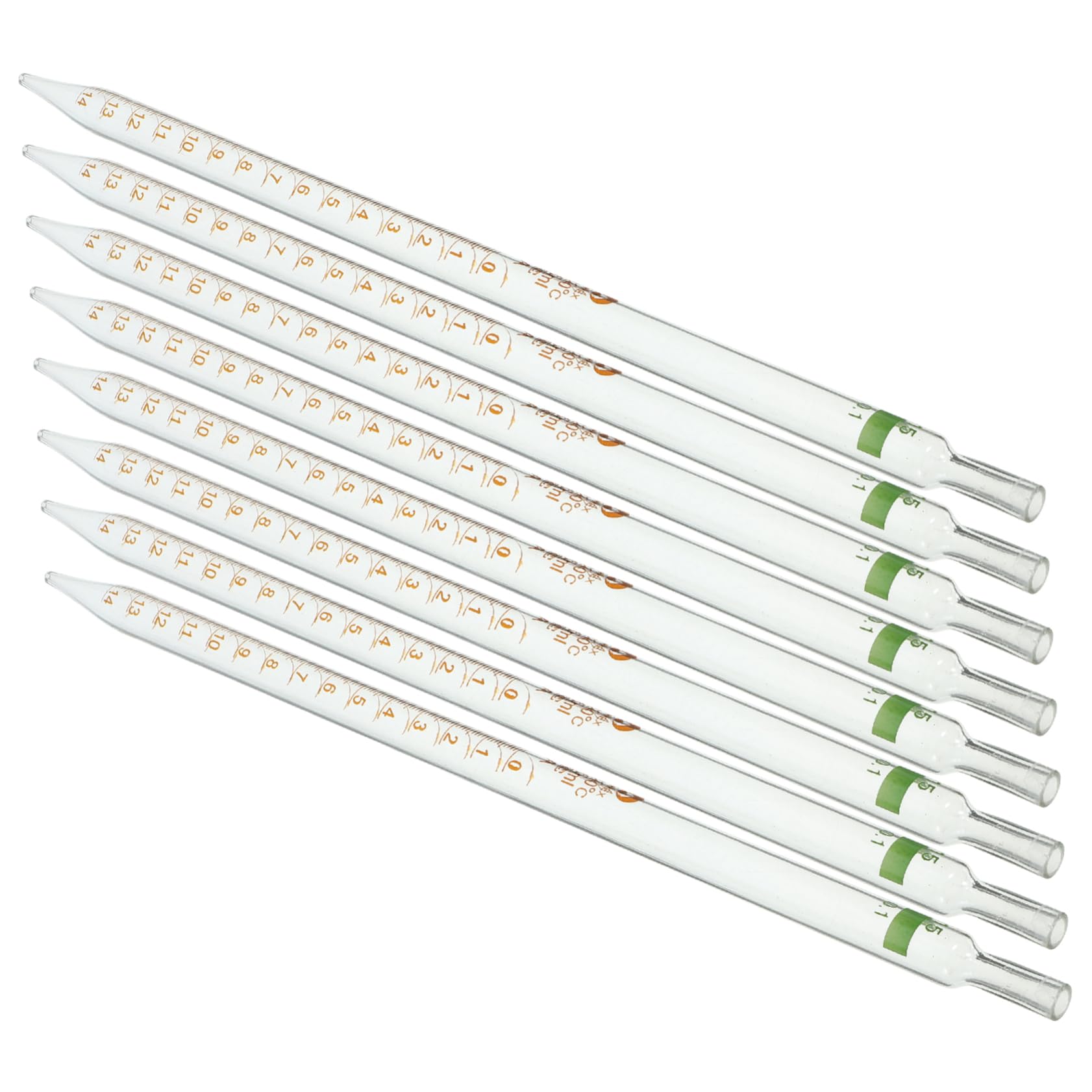 OUNONA 20pcs Calibrated Glass Droppers for Precise Measurement Laboratories Versatile Pipette for Accurate Liquid Transfer for Science Research and Experiments Random Colors