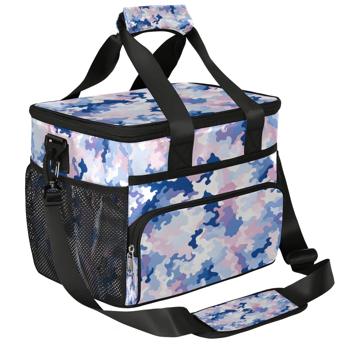 Camouflage Insulated Picnic Backpack Lunch Box for Women Men Picnic Basket Tote Lunch Bag Picnic Bag Portable Lunch Bags for Picnic, Beach, Work, Trip,Office, Camp Light Fashion Camo