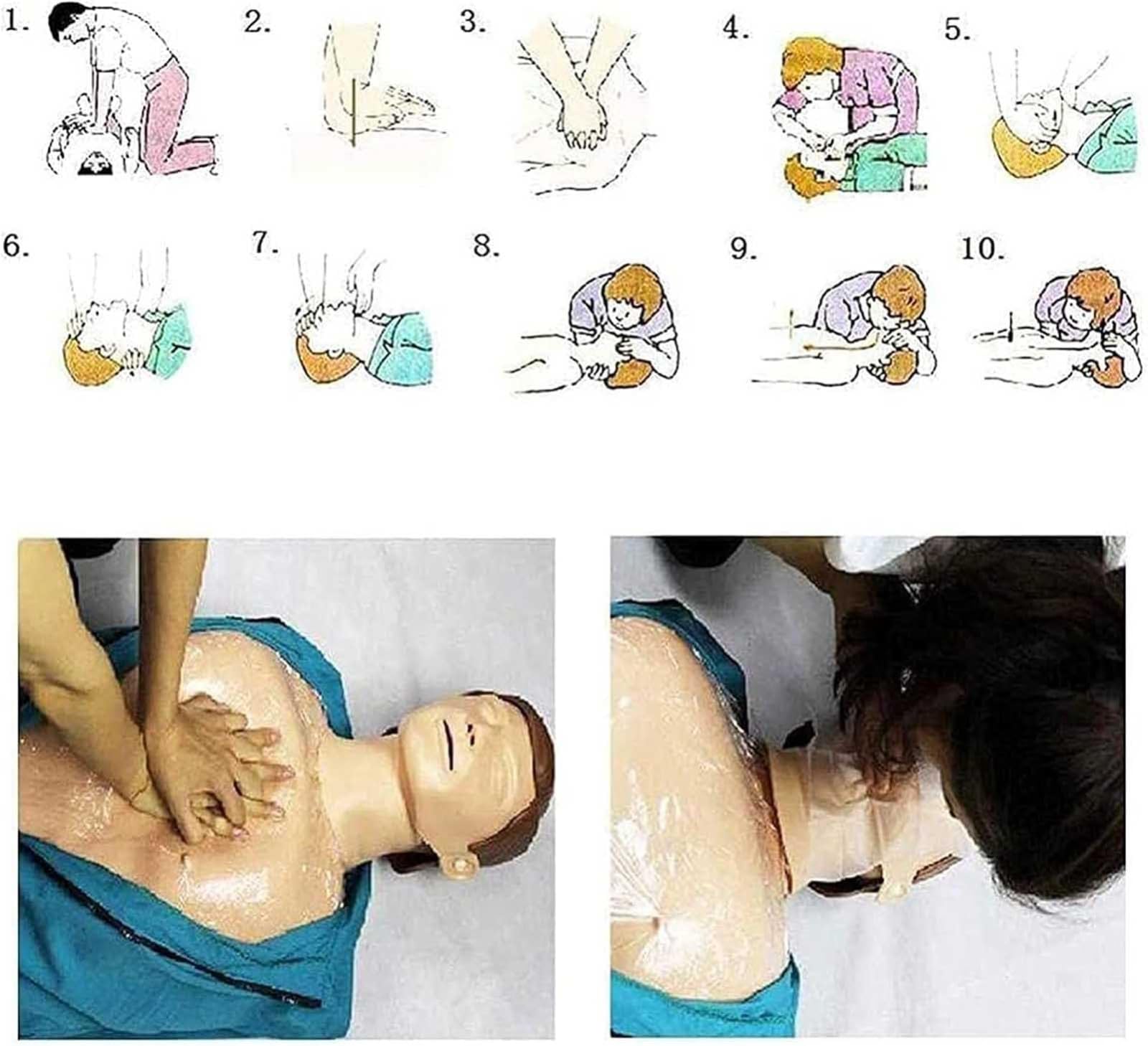 ELZEM Reanimationspuppe Erste Hilfe CPR Übungspuppe Trainingspuppe Kardiopulmonaler Wiederbelebungssimulator Für Medizinische Pädagogische Trainingshilfe