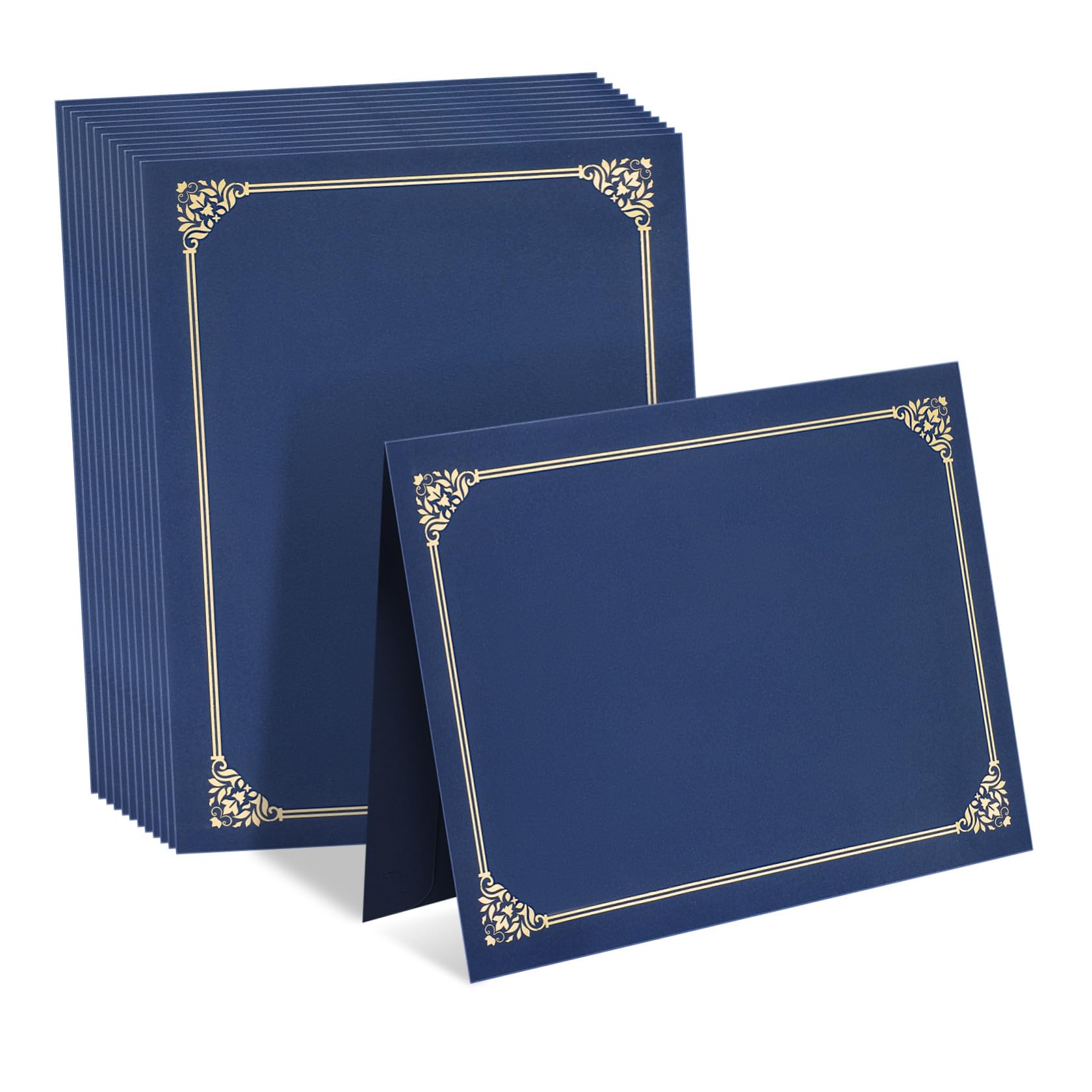 30 Pezzi Copertina Certificato Bordo in Foil, Formato 8.5x11 | Carta, Angoli Pretagliati, Presentazione Professionale, Protezione Documenti