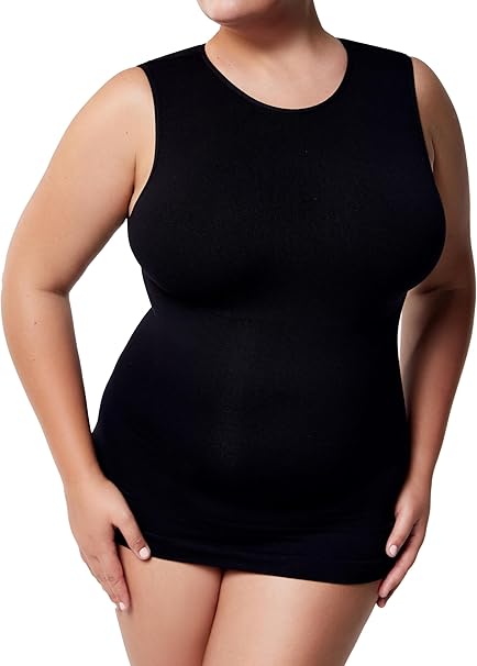 WAISTLINE Women's Compression Tank Top with Adjustable high Neck - Shapewear Cami for Tummy Control - Body Shaper Camisole
