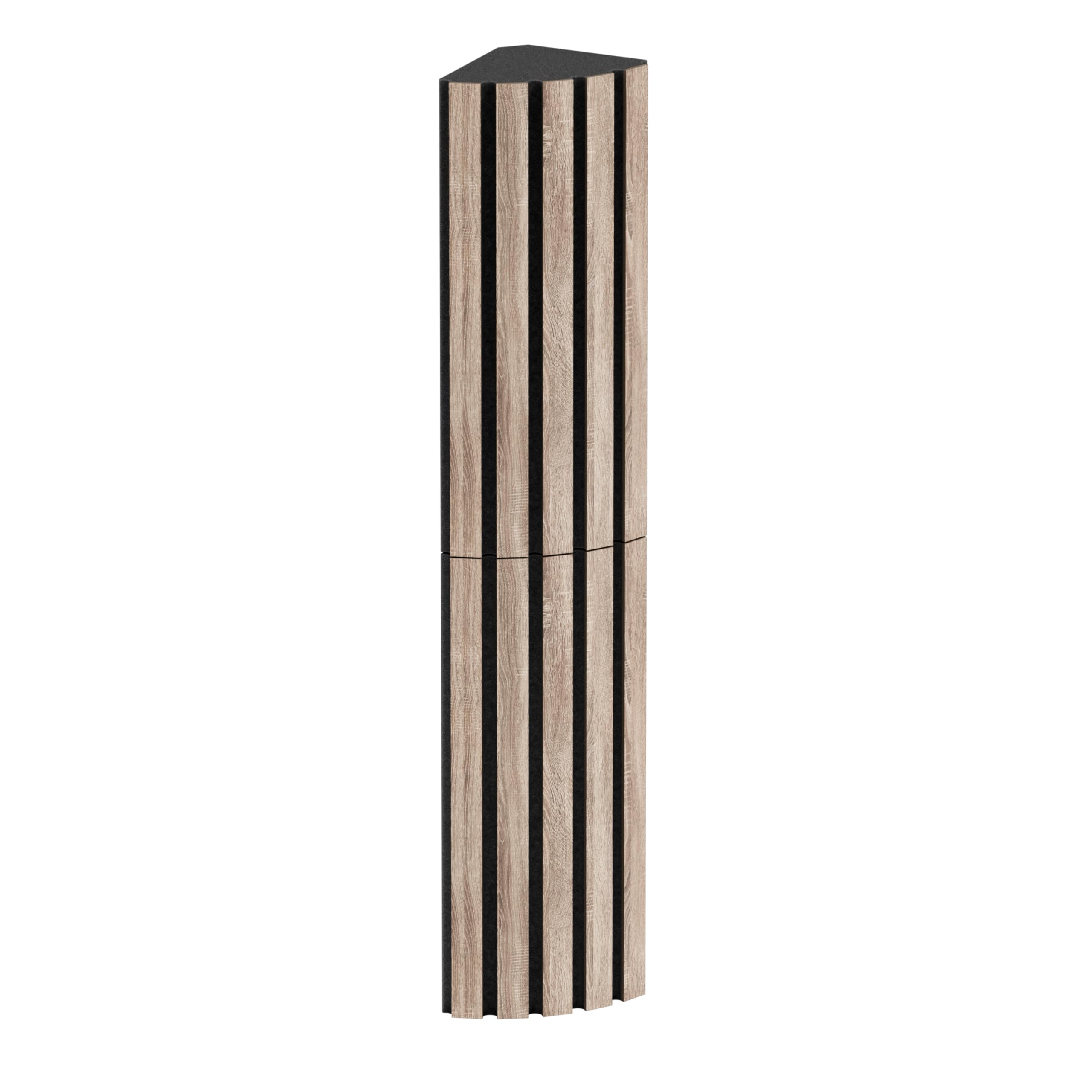 Pack de 2 trampas acústicas para graves de esquina | Absorción de bajas frecuencias para estudios/teatros | 50 × 23 cm | Insonorización - Absorción - Difusión | Color: [x2 POLETRAP | Sonoma]