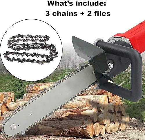 Miniatura 9 de Paquete de 3 eslabones de cadena de motosierra de 20 pulgadas, paso de 38 pulgadas, calibre .053 pulgadas, 70 eslabones de transmisión con 2