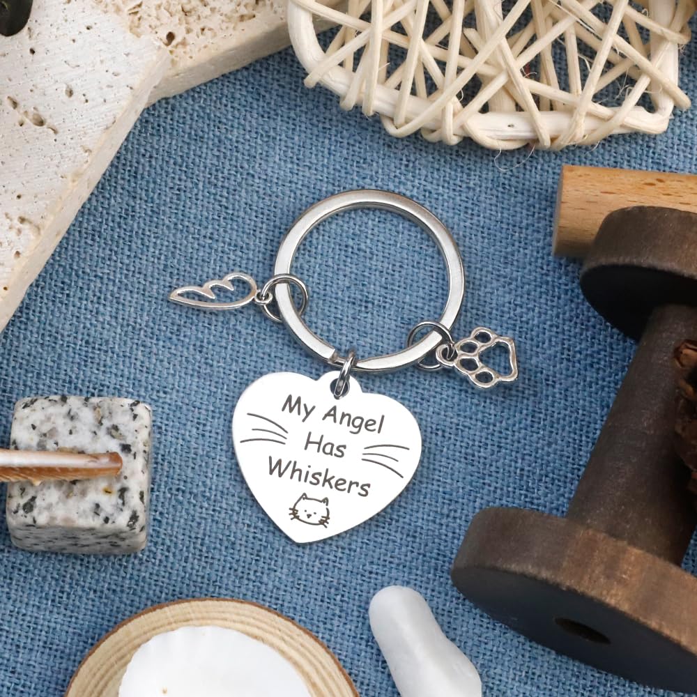 Fodfgxf Cat Memorial Keychain,Easter Basket Fillers, Cat Remembrance Gift, Pet Memorial Gifts, Sympathy Gift - Image 4