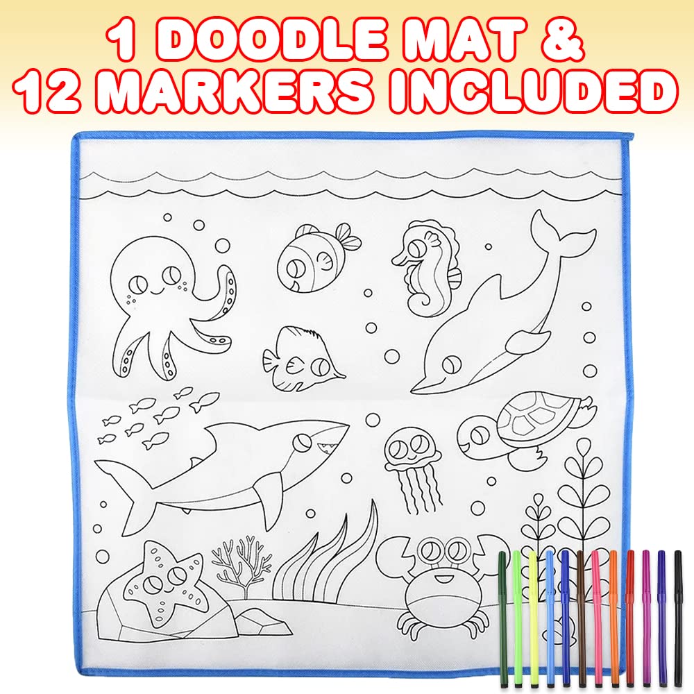 Doodle Art Reusable Coloring Mats And Markers - Yahoo Shopping