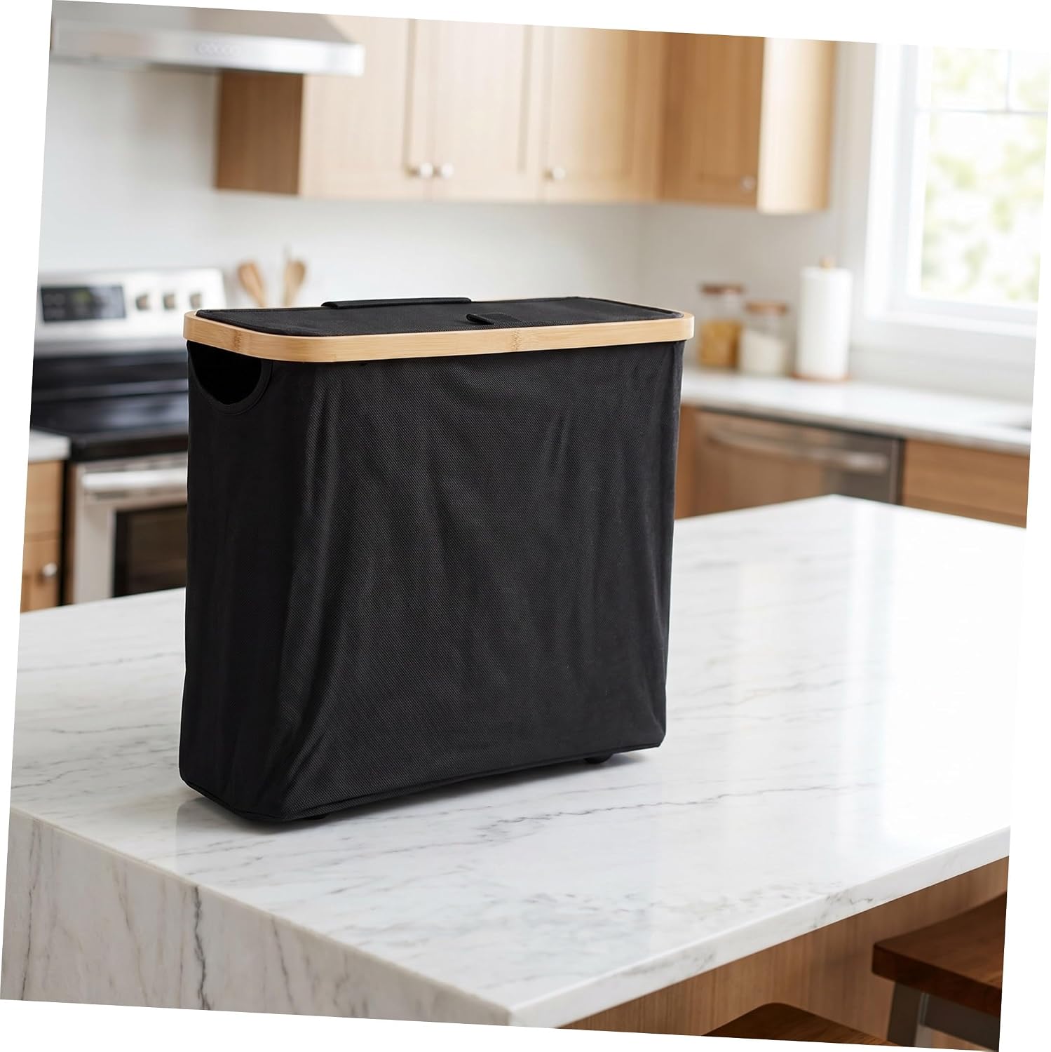 2pcs Fabric Toilet Paper Storage Basket with See-Through Window