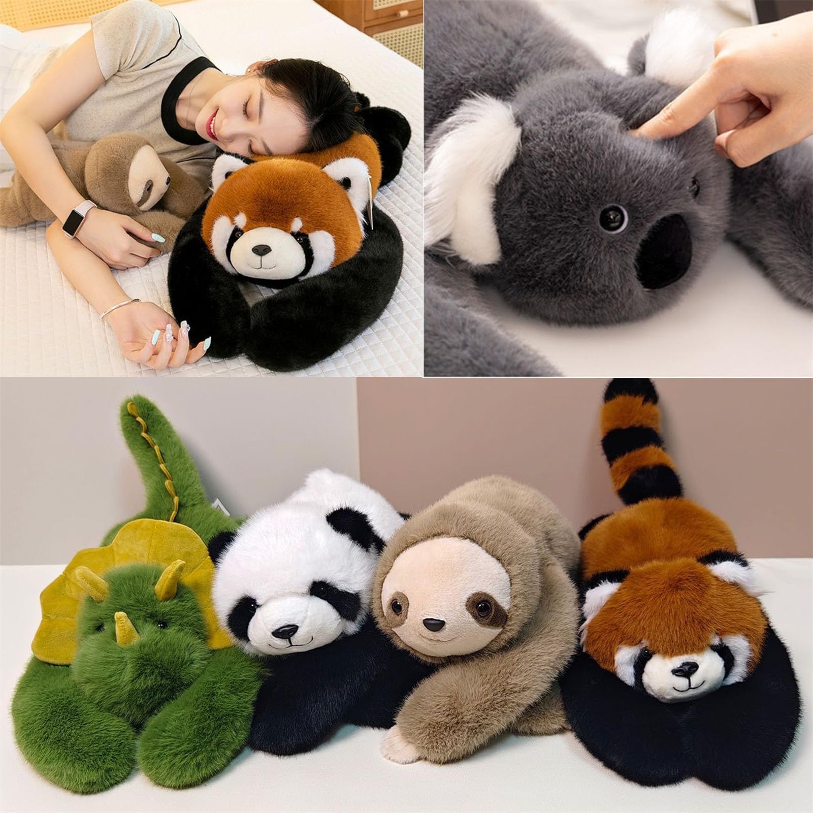 Gewichteter Teddybär für Erwachsene, gewichtete Plüschtiere, gewichtete Tiere gegen Angstzustände, 65 cm großer Kuschelteddy für Erwachsene (Panda,65cm/25.59in)