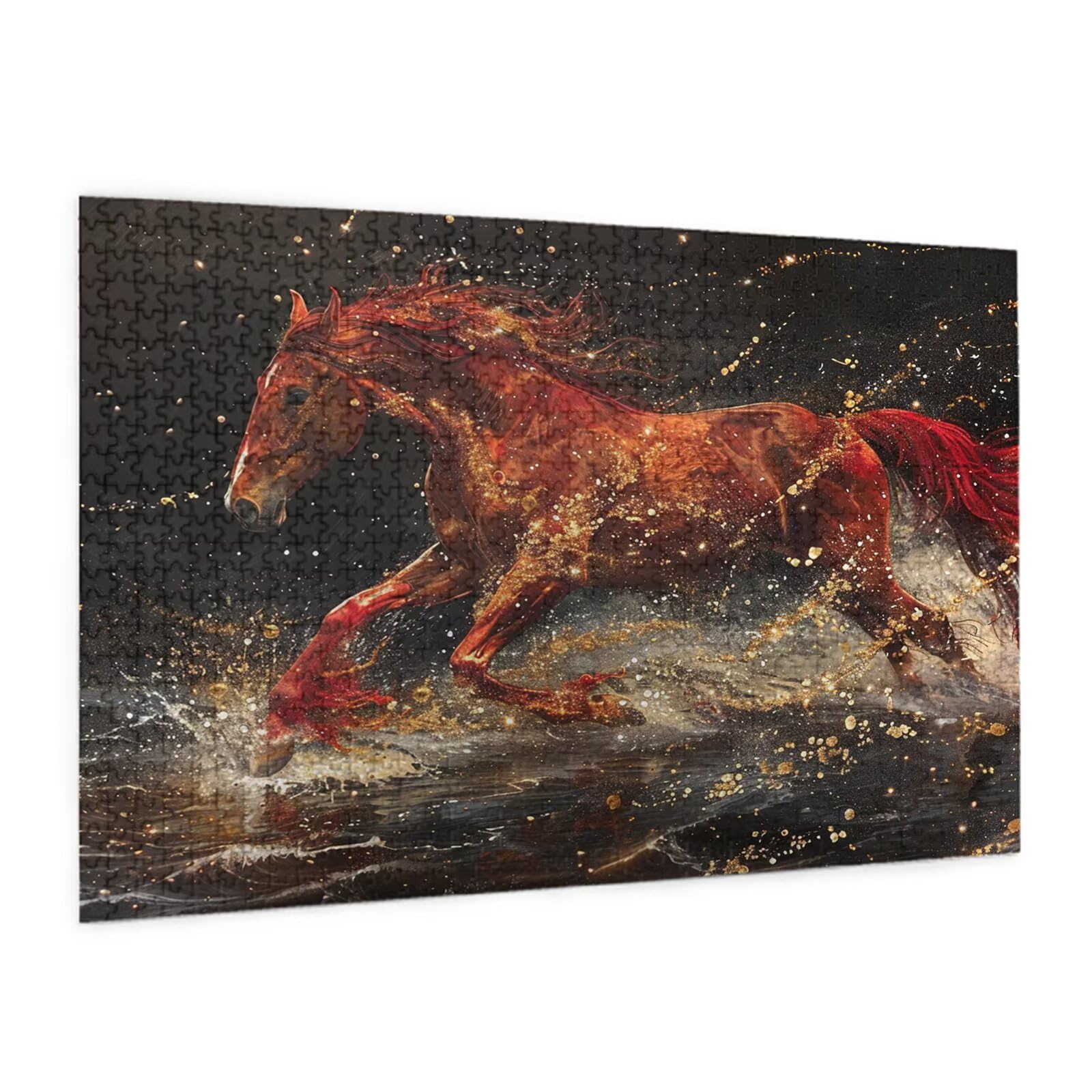 Puzzle Caballo Puzzle 1000 Piezas,Animal Rompecabezas Desafiante,Juego Puzzles Adultos,Impresión de Alta Definición Colorido Puzzles Madera con Caja de Regalo,Home Decoration,Regalo Mujer,p380t