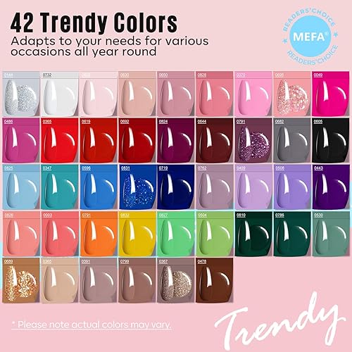 Miniatura 2 de MEFA Juego de esmaltes de uñas de gel de Navidad, edición limitada, 6 colores burdeos, rojo y verde oscuro, esmalte de gel con purpurina, esmalte de