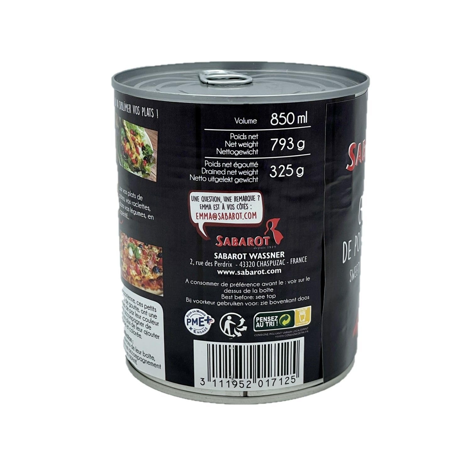 Lot 3x Goutte de poivron rouge - Boîte 850ml