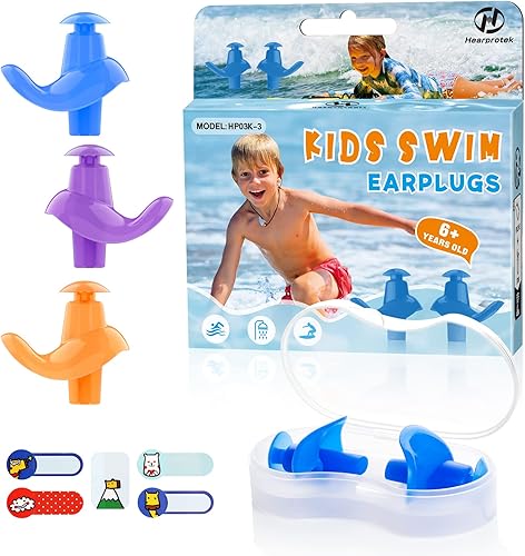 Miniatura 8 de Hearprotek 2 pares de tapones para los oídos para nadar adultos, reutilizables a medida, tapones para los oídos para el agua de natación para