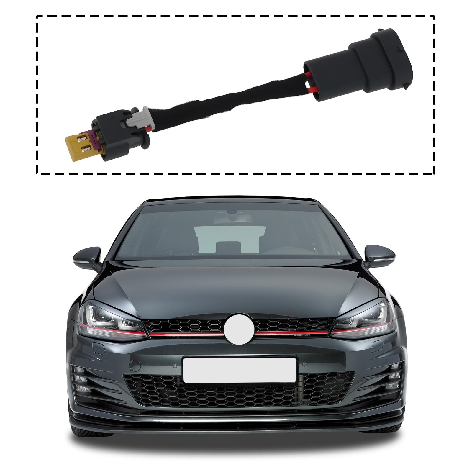 OTOTEC 2 adattatori per fendinebbia LED da H11 a MCON compatibili con VW Golf 7 GTI GTD, set di cavi di conversione