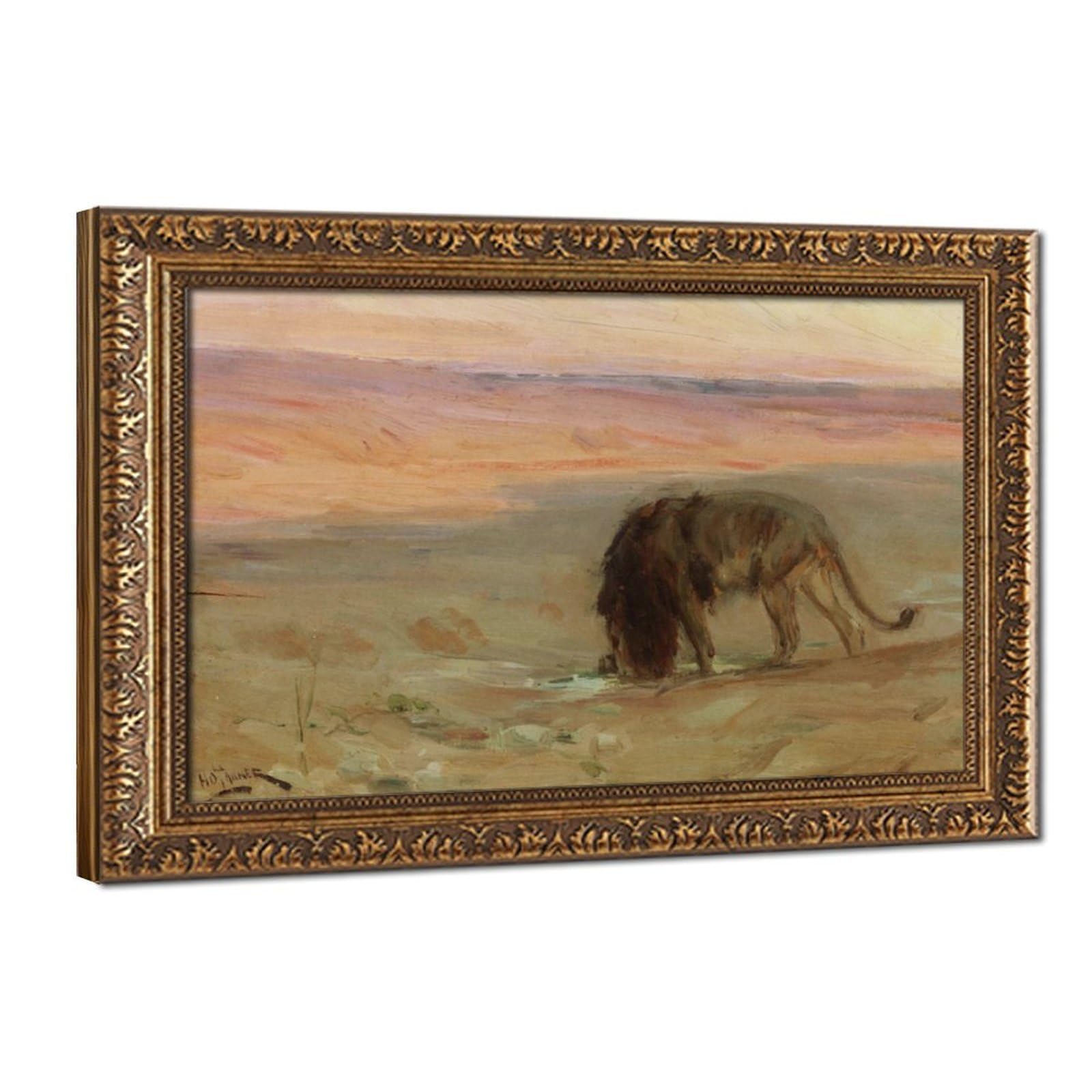 Impression toile lion Henry Ossawa Tanner cadre suspendu - 8