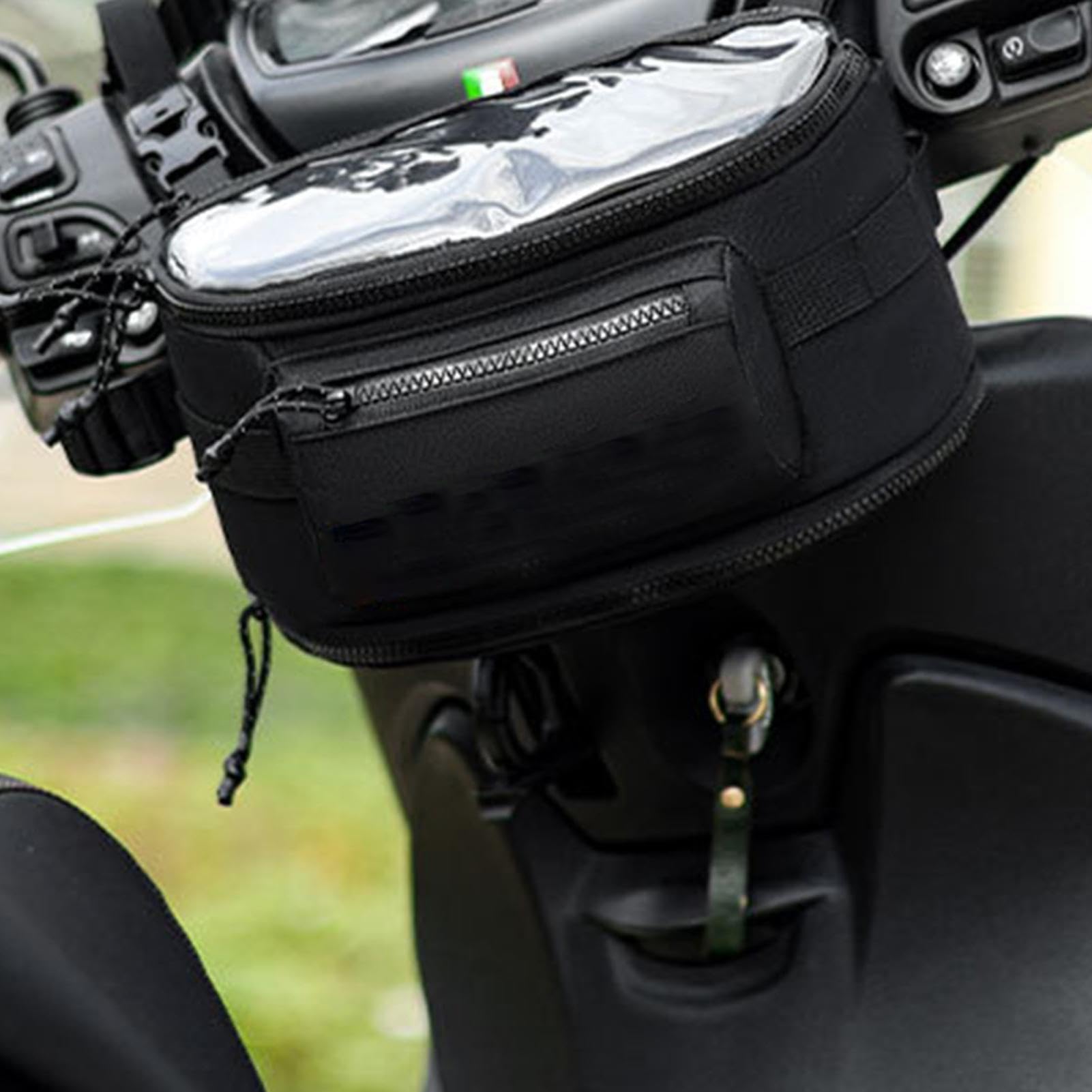 Borsa per moto touchscreen, borsa per la navigazione in moto - Touch Screen Oxford Cloth Handlebar Borsa,Custodia organizzatore multifunzionale, busta di finestra trasparente per telefono