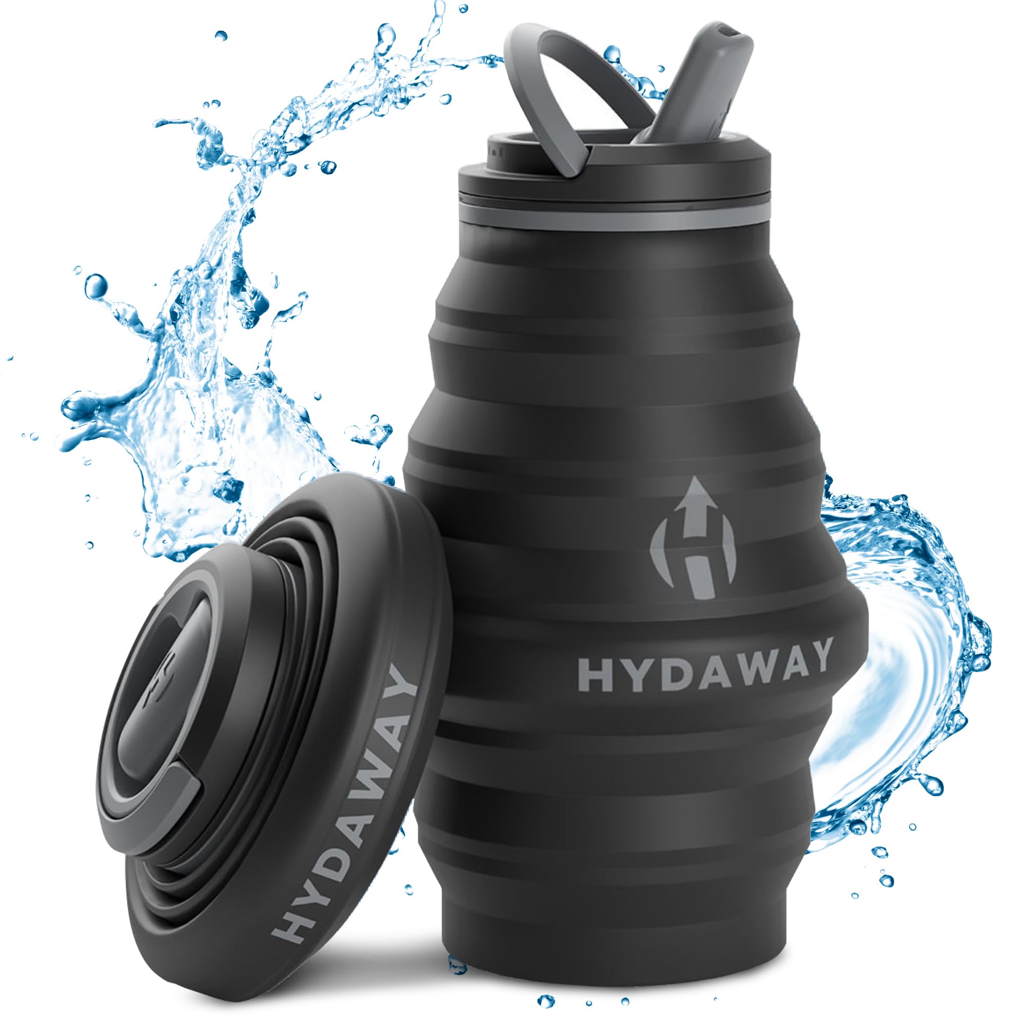 HYDAWAY 17oz Collapsible Water Bottle - BPA-Free, Leakproof, Lightweight, and Space-Saving - Perfect for Travel, Hiking, and Everyday Hydration