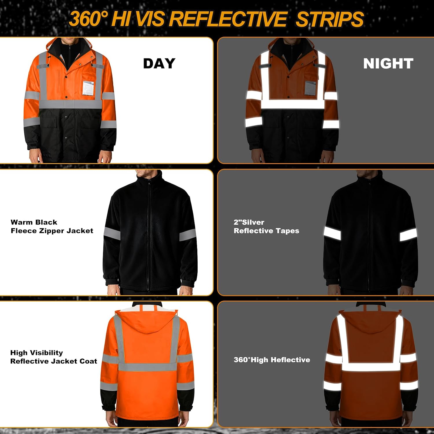 Granuton HI Vis Rain Jacket,High vis rain jacket for men women