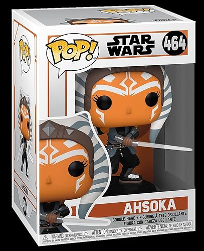 Miniatura 3 de POP Star Wars: The Mandalorian - Figura de vinilo de Funko de Ahsoka Tano con sables de luz (paquete con funda protectora de caja compatible)
