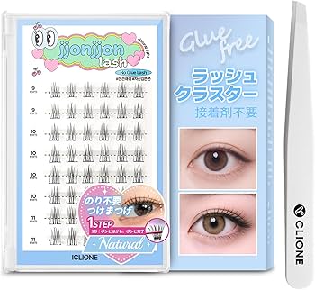 Amazon | 【ICLIONE】jjonjjon lash つけまつげ のり不要ノーグルー