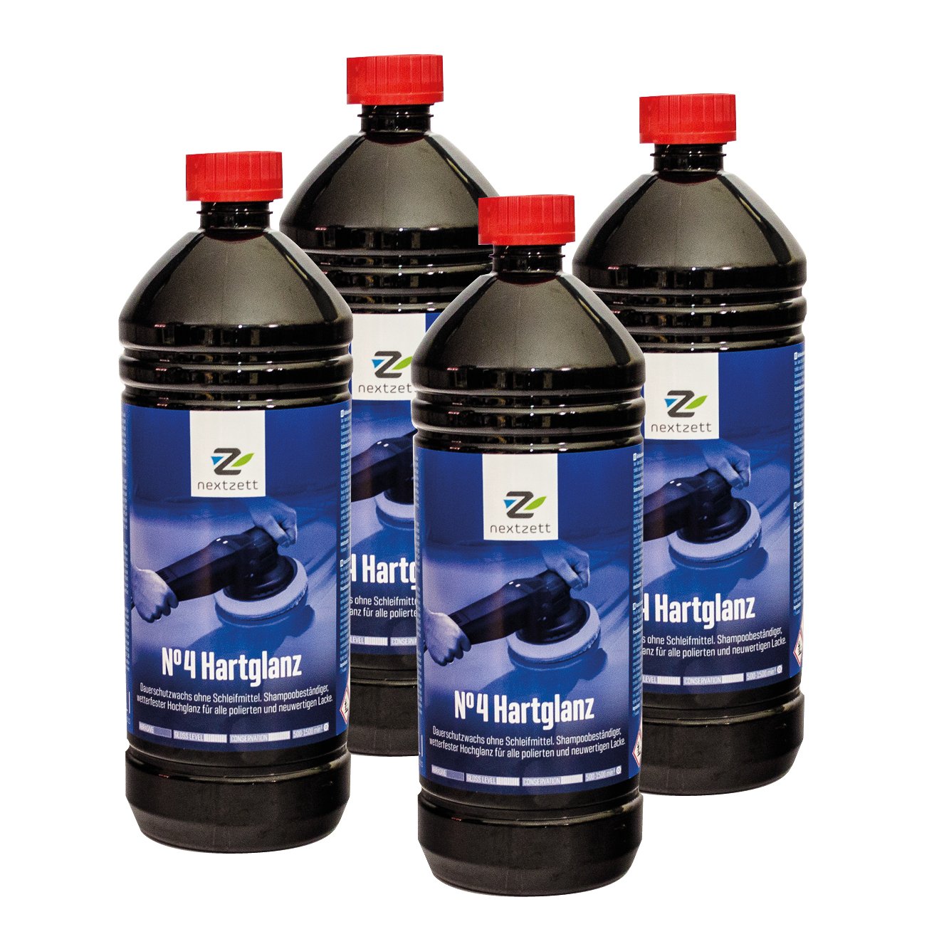 4x Nextzett (ehem. Einszett) No4 Hartglanz/Hartwachs 1000ml