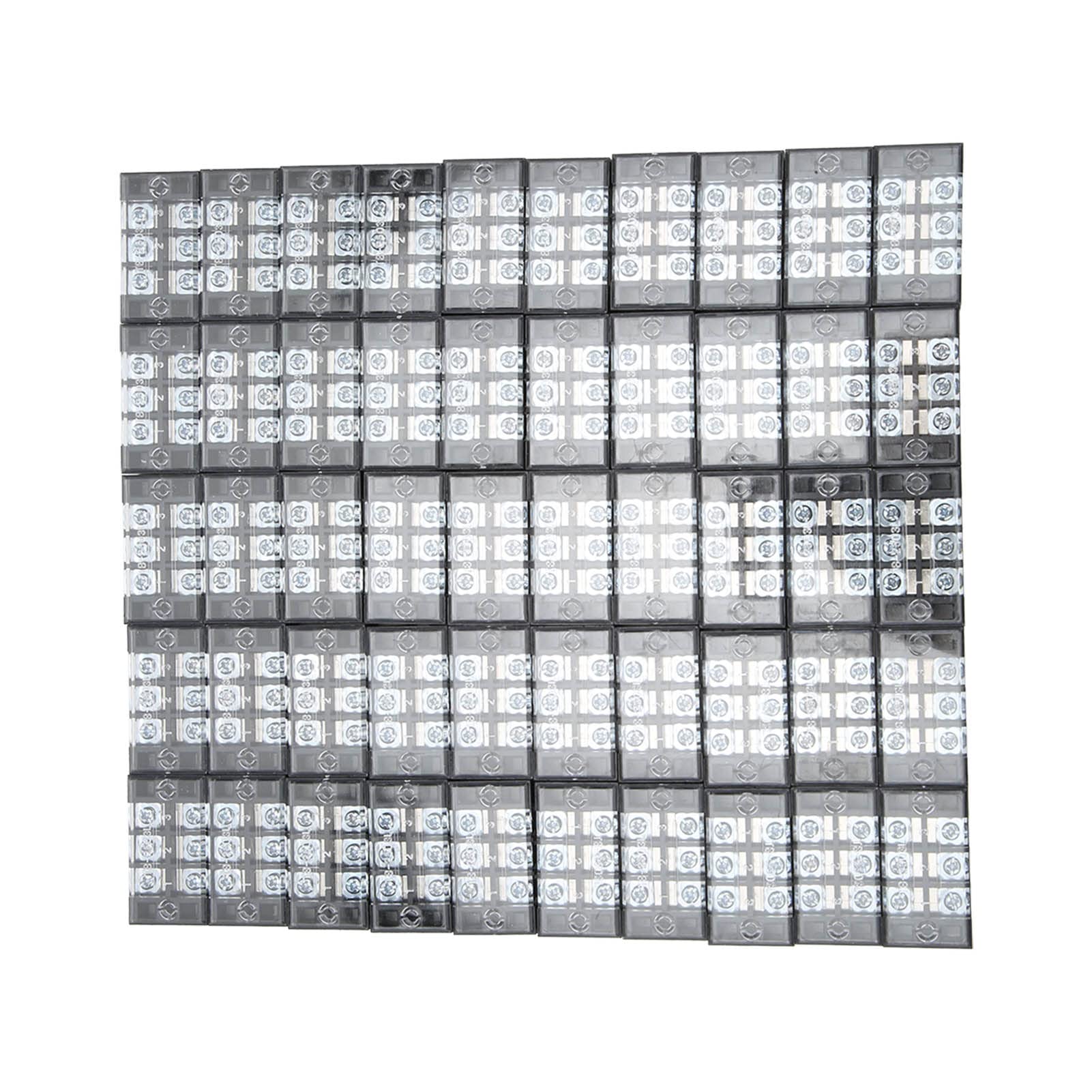 50 Pièces TB-2503L Bornier à Vis Bloc 25A 600V 3 Positions Double Rangée 0.5~2.5mm² Fil Bornier à Vis Blocs Boîtes de Distribution étanches Bornier Bloc de Jonction