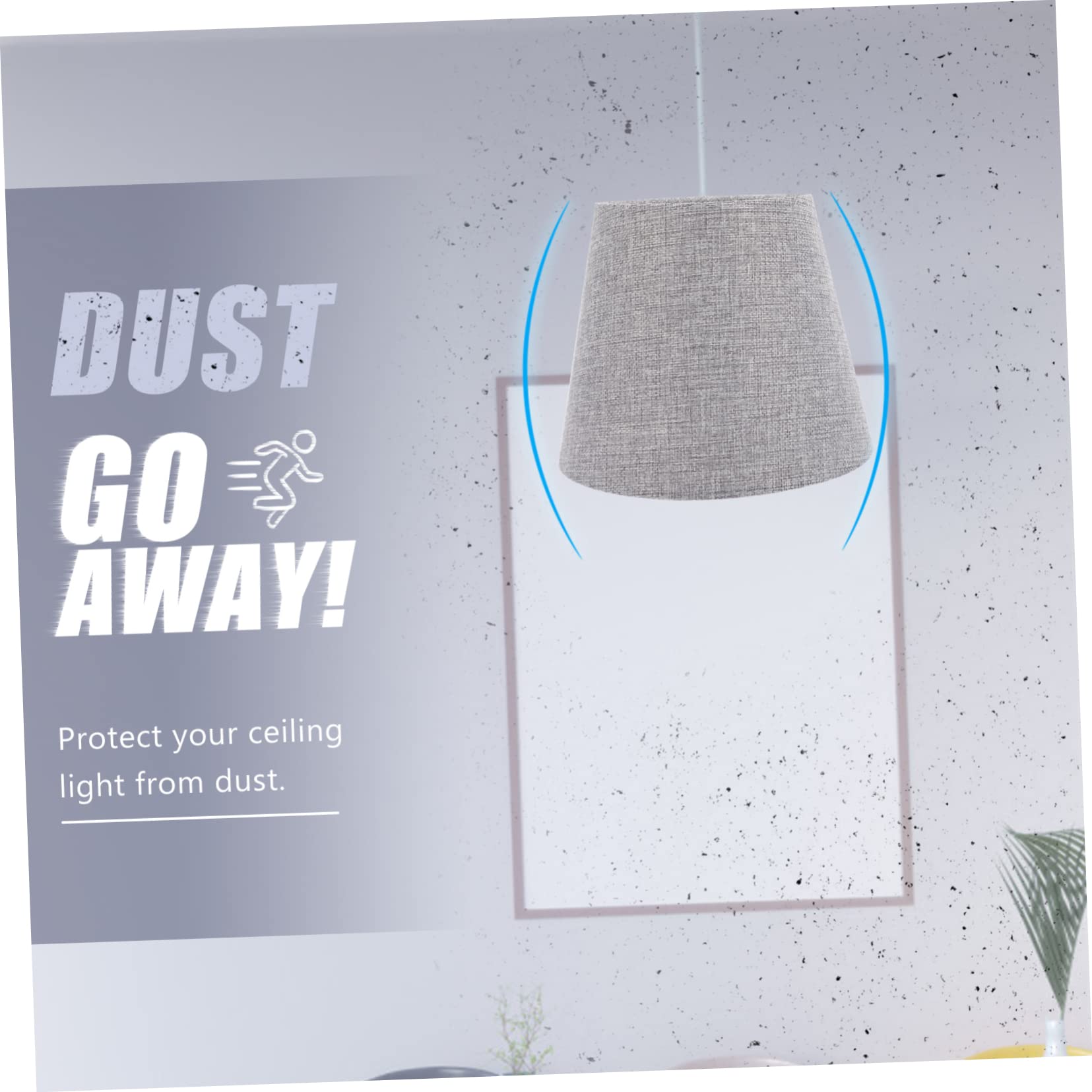 HOLIDYOYO Simple Structure Lampshade Grey Barrel Lamp Shade E14 Base Tabletop Lampshade Protective c