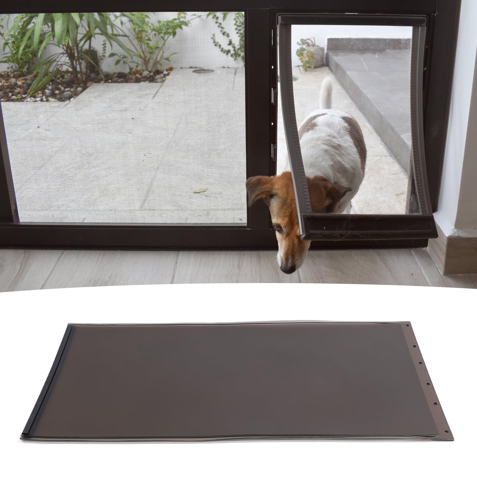 Ribalta Porta Cuccia Per Cani In PVC Trasparente 200x19 Cm, Tagliabile, Isolante Contro Freddo E Umidità - Ideale Per Cucce Esterne