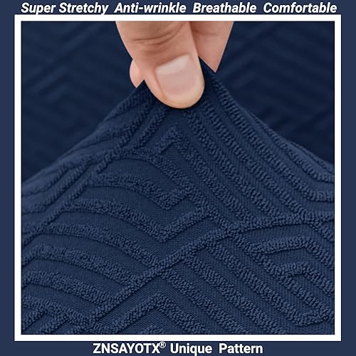 Miniatura 7 de ZNSAYOTX Fundas elásticas individuales para cojines de sofá, fundas de asiento de repuesto suave, patrón único, protector de muebles con parte